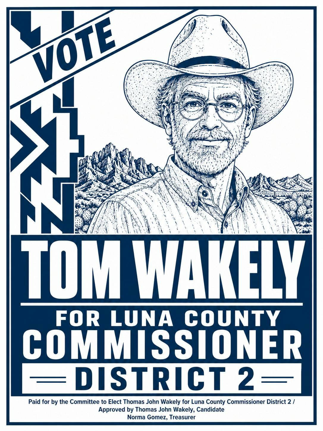 Wakely for Luna County Commissioner logo
