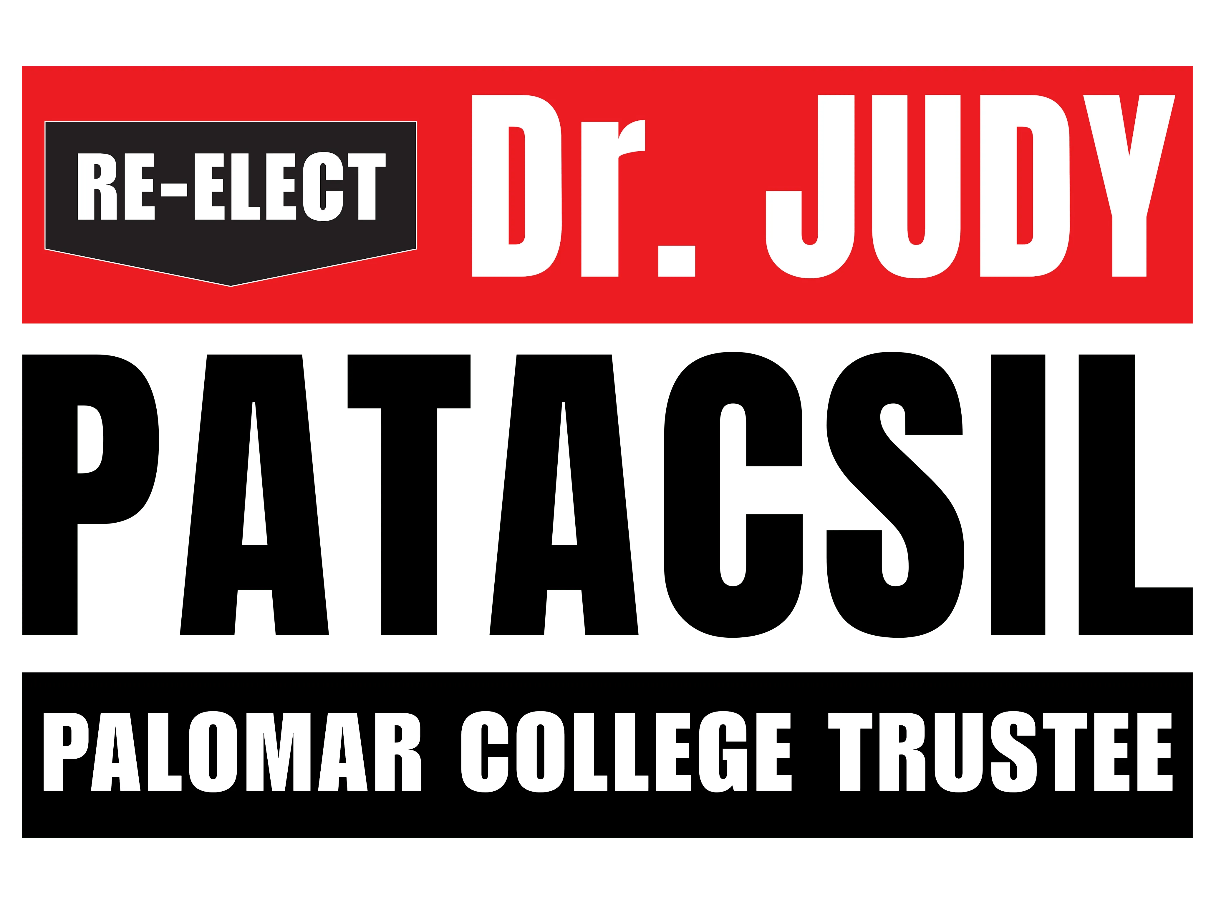 Dr. Judy Patacsil for Palomar College Trustee 2026 logo