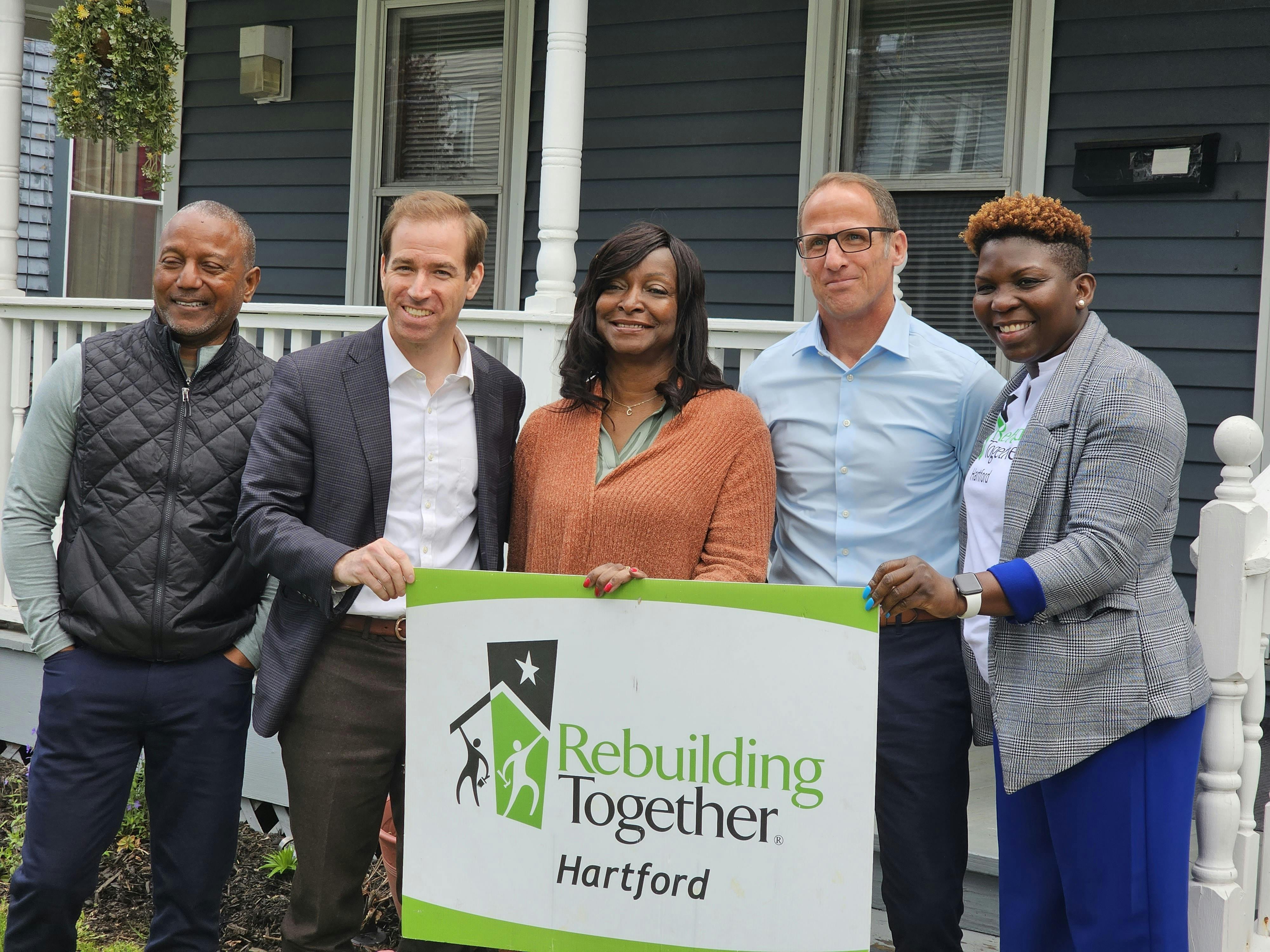 Luke Bronin with Rebuilding Together Group