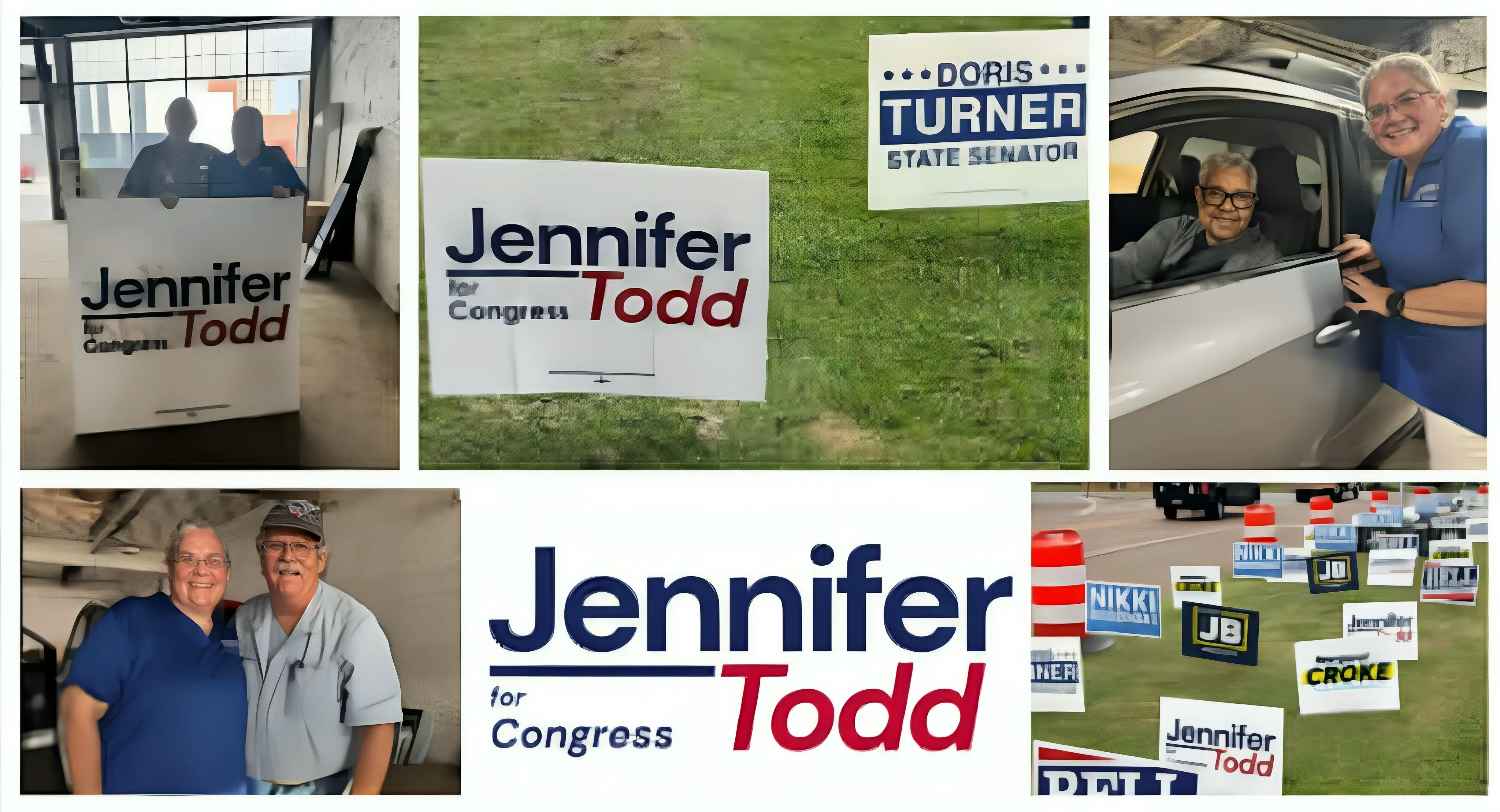 yard sign montage