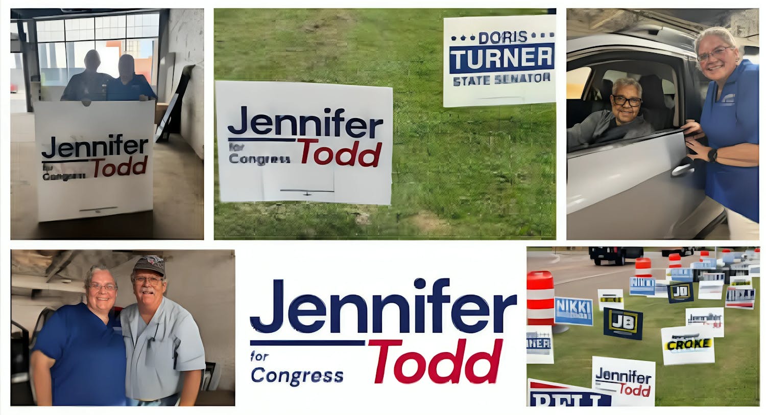 yard sign montage