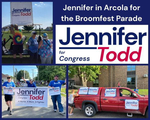 Jennifer in Arcola at Broomfest Parade