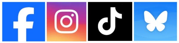 Social Media icons without links