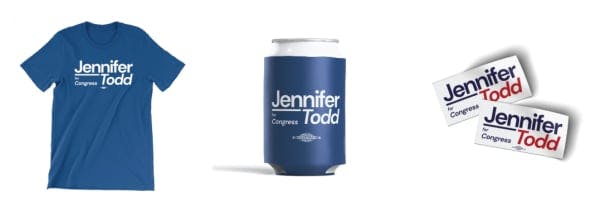 Tshirts, koozies, buttons