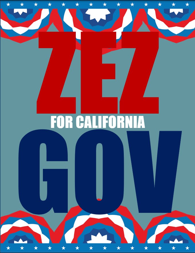 ZEZ for Governor of California 2026 logo