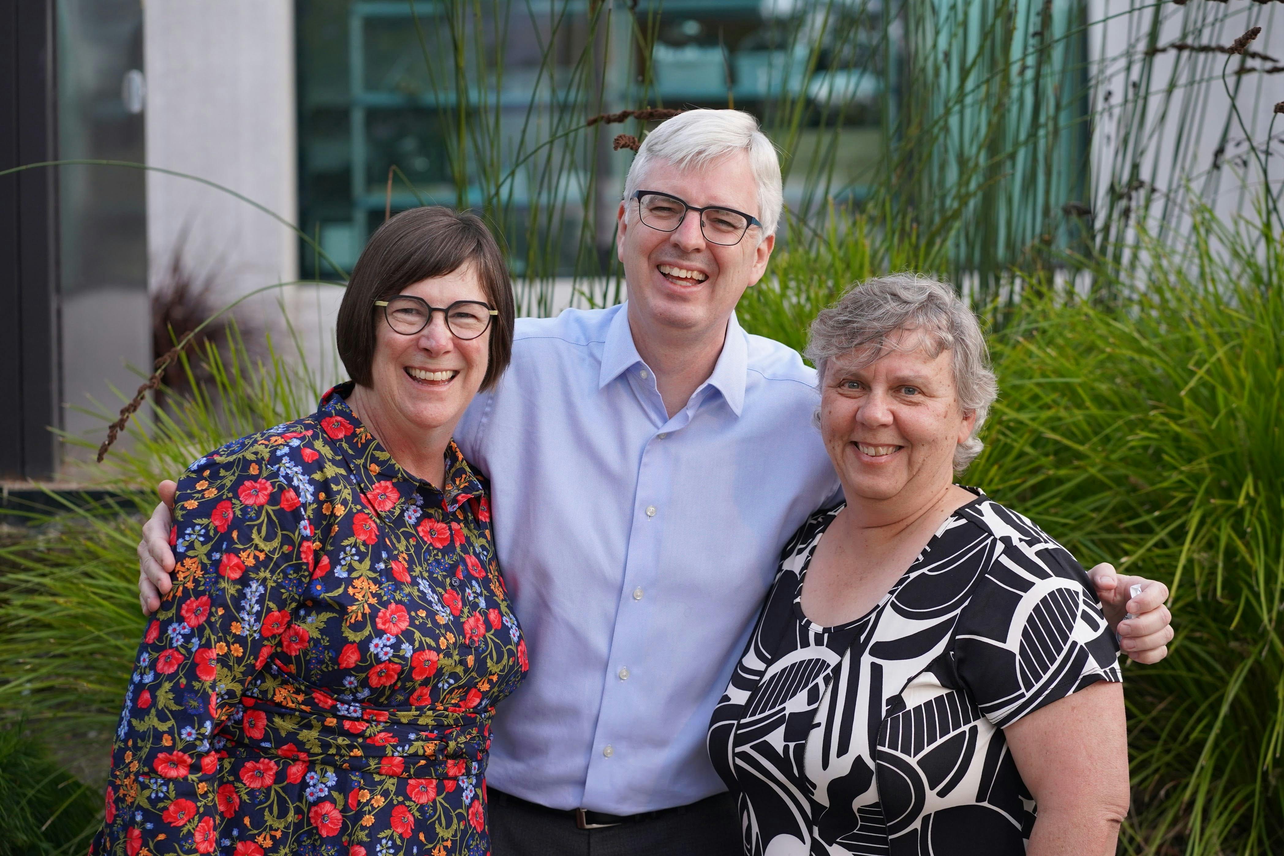 Candidate Linda Henigin with Chris Colohan and Maria Derrick