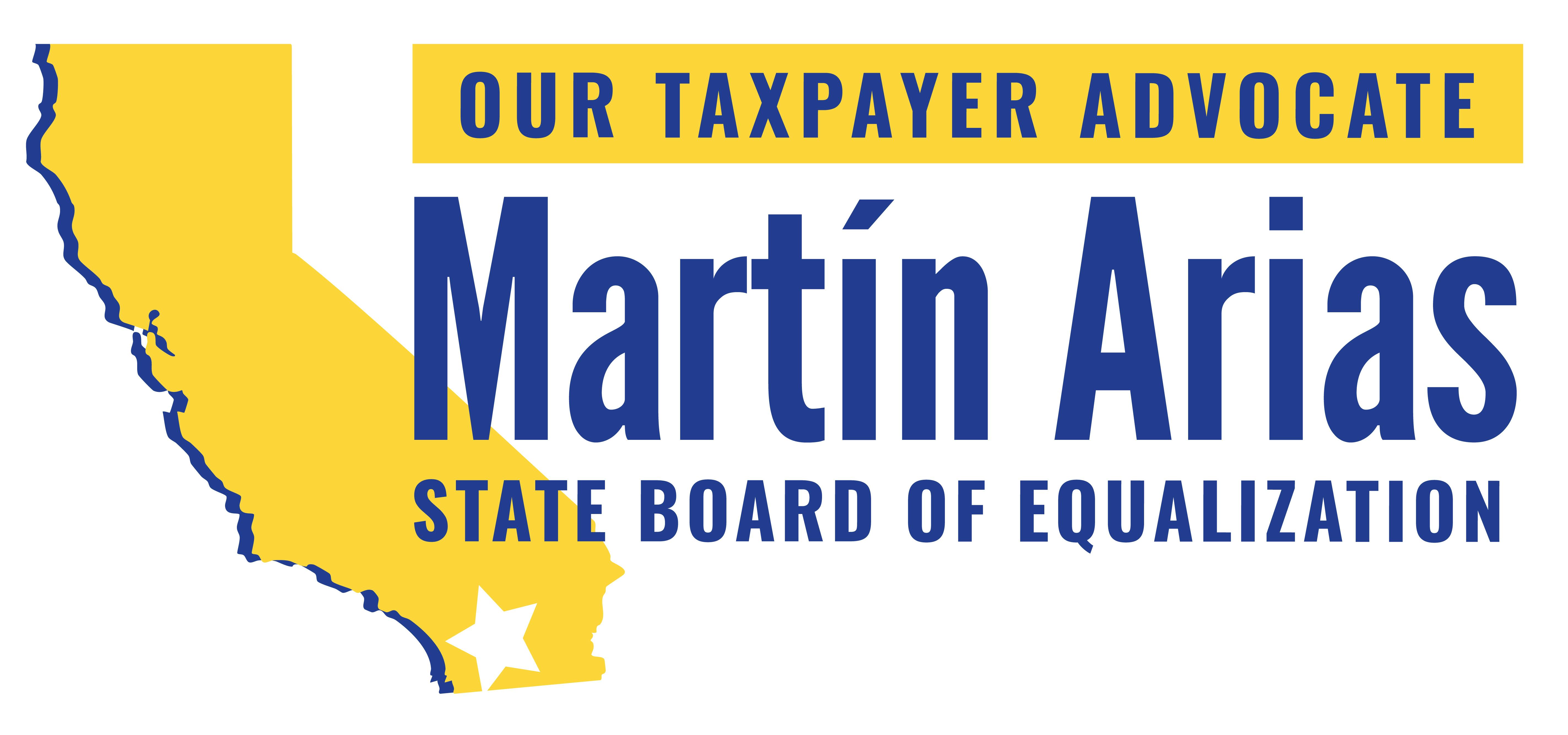 Martín Arias for State Board of Equalization logo