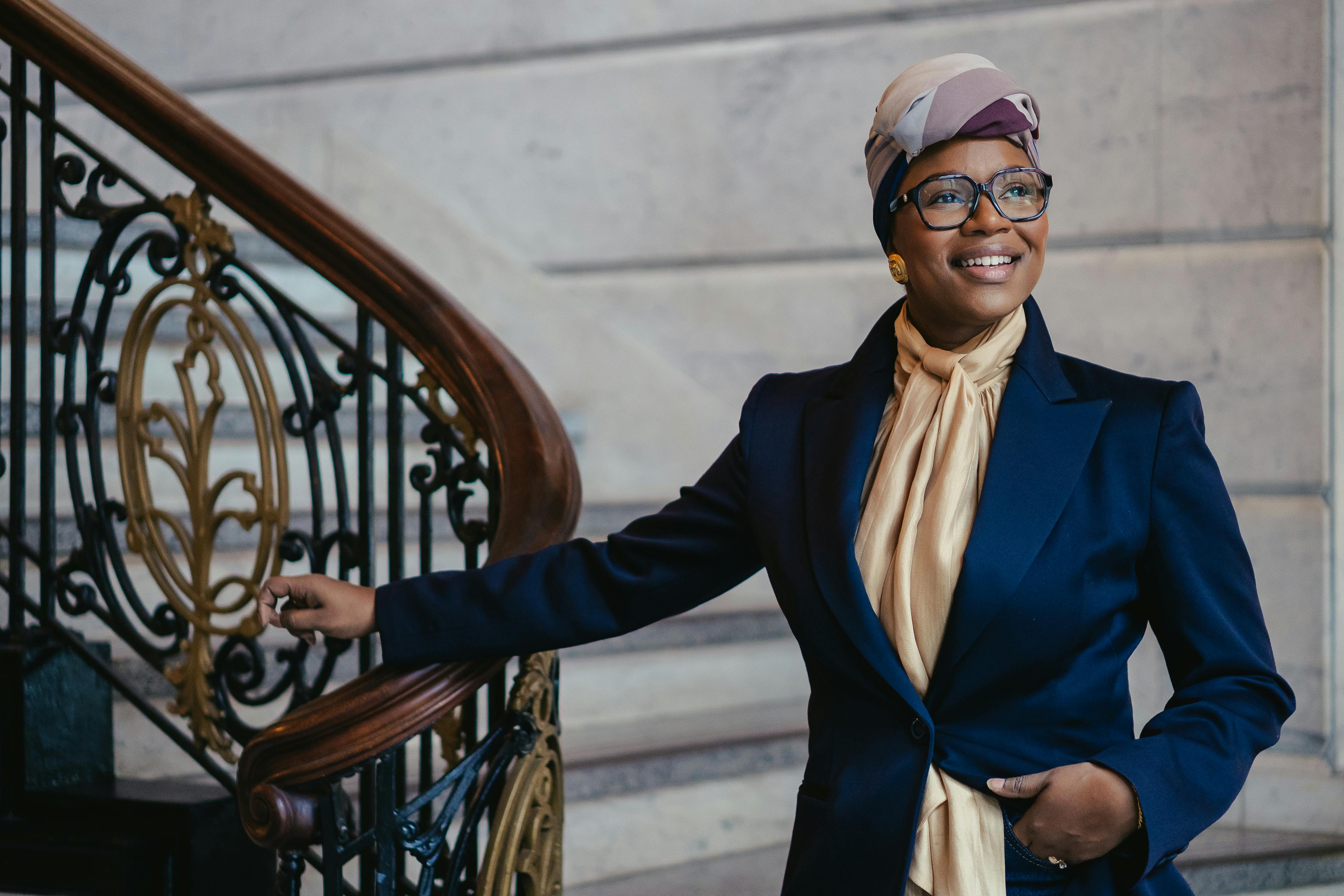 Portrait of candidate, Cjala Surratt smiling