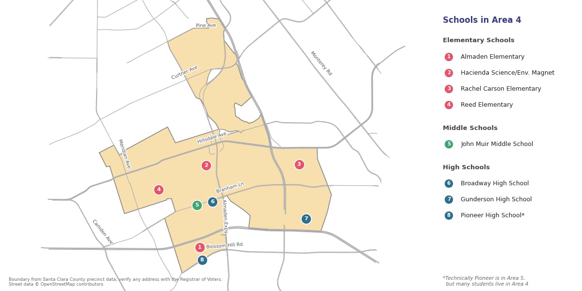 SJUSD Area 4 Map