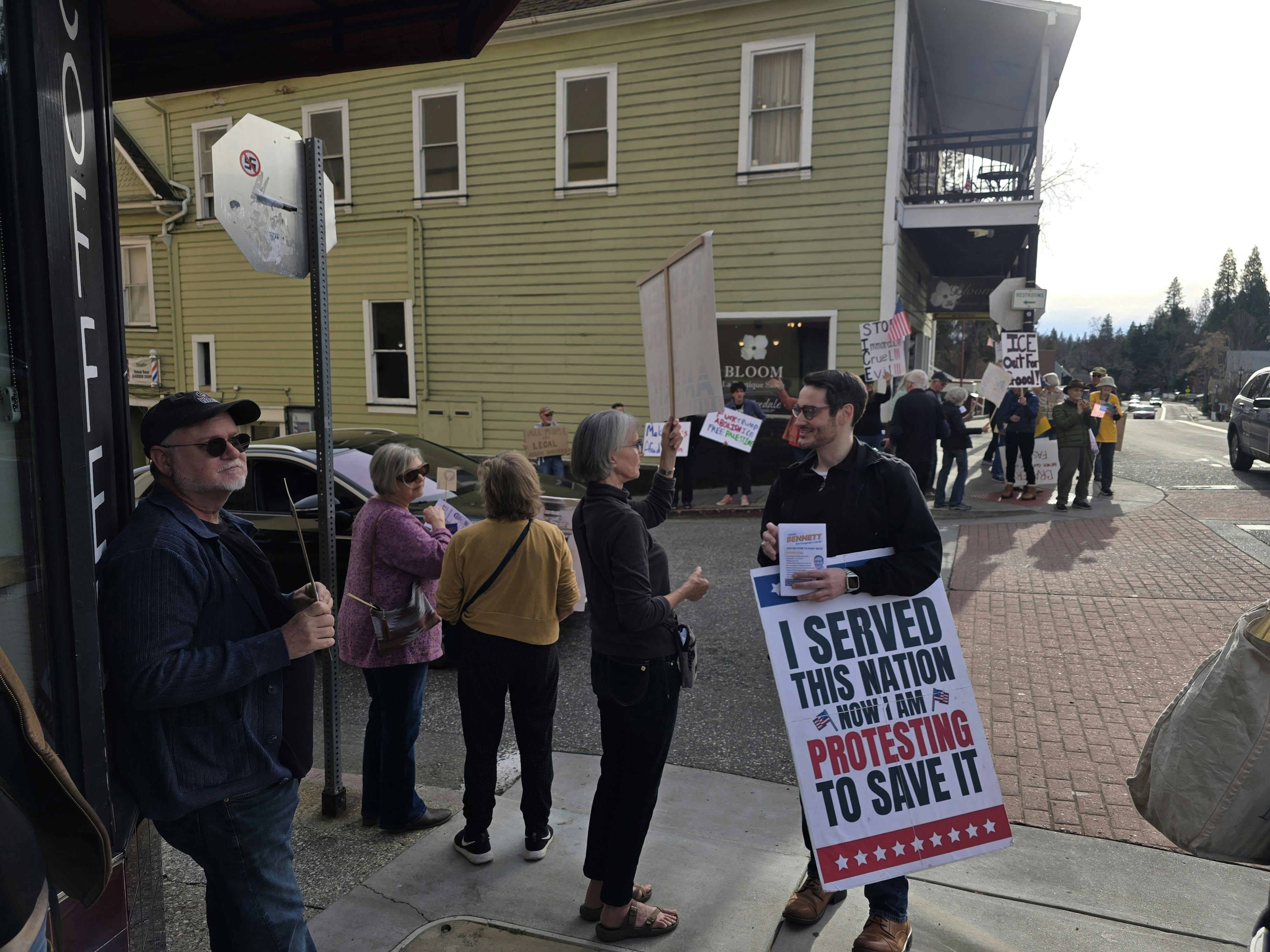 1-20-26 Chris chatting with Constituents at the Grass Valley walkout