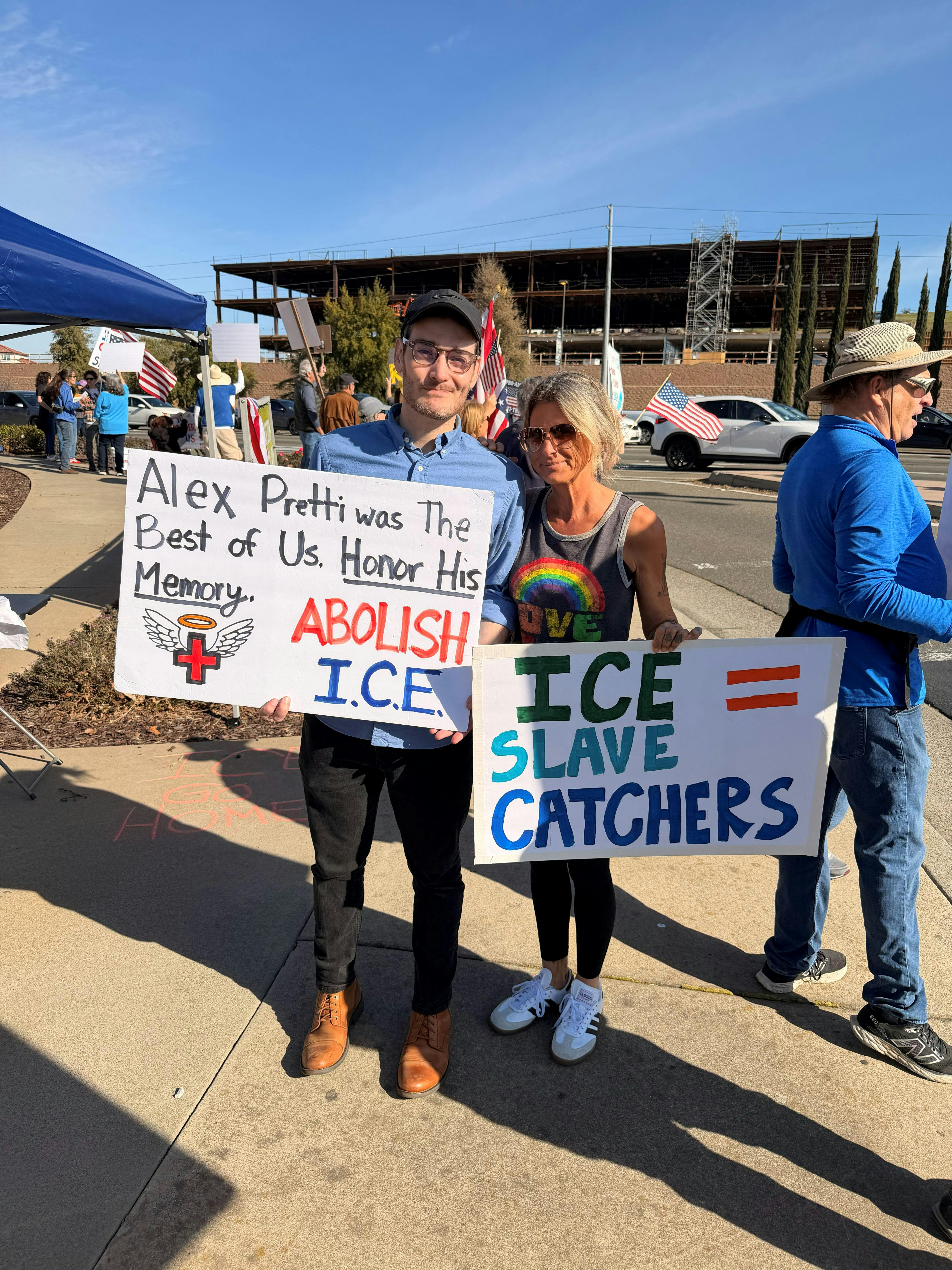 2-8-26 Chris at the Folsom Sunrise Solidarity ICE Protest