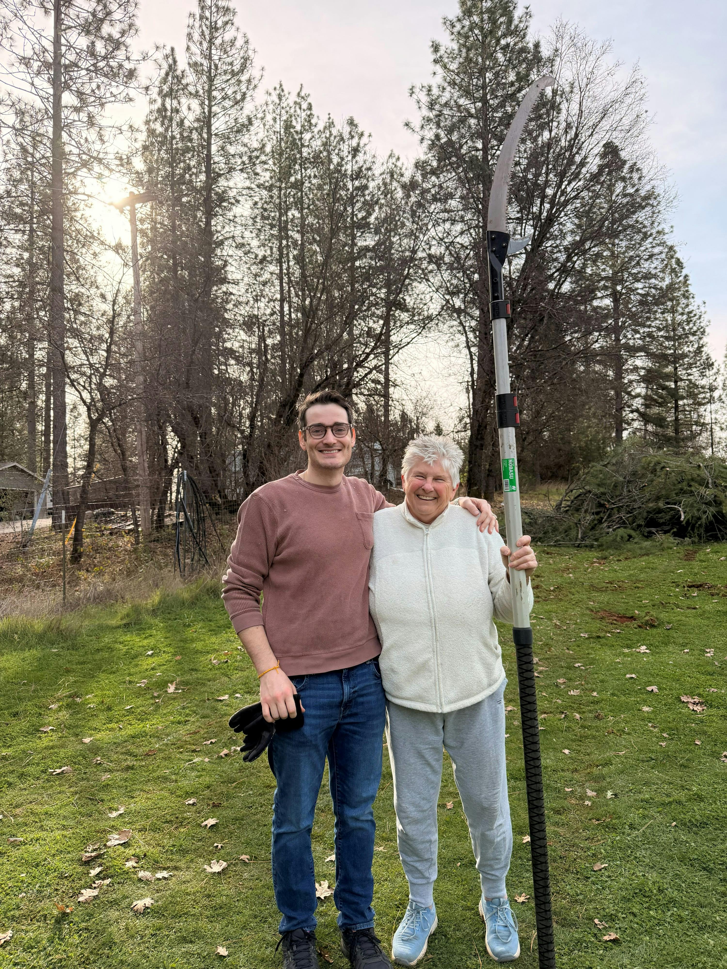 1-31-26 Chris at the Firewise cleanup on Judy Lane in Grass Valley