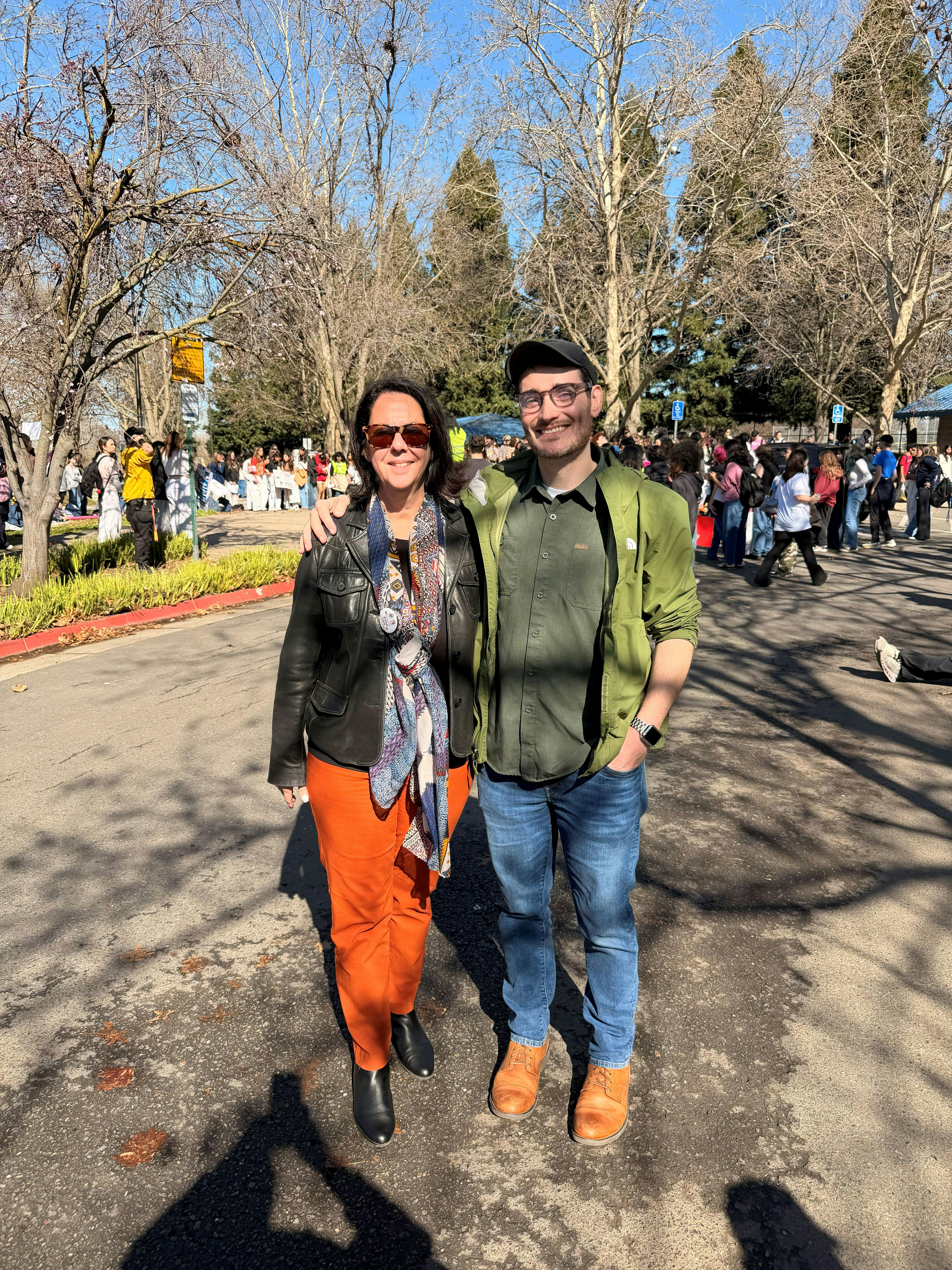 2-12-26 Chris at Folsom HS student ICE walkout