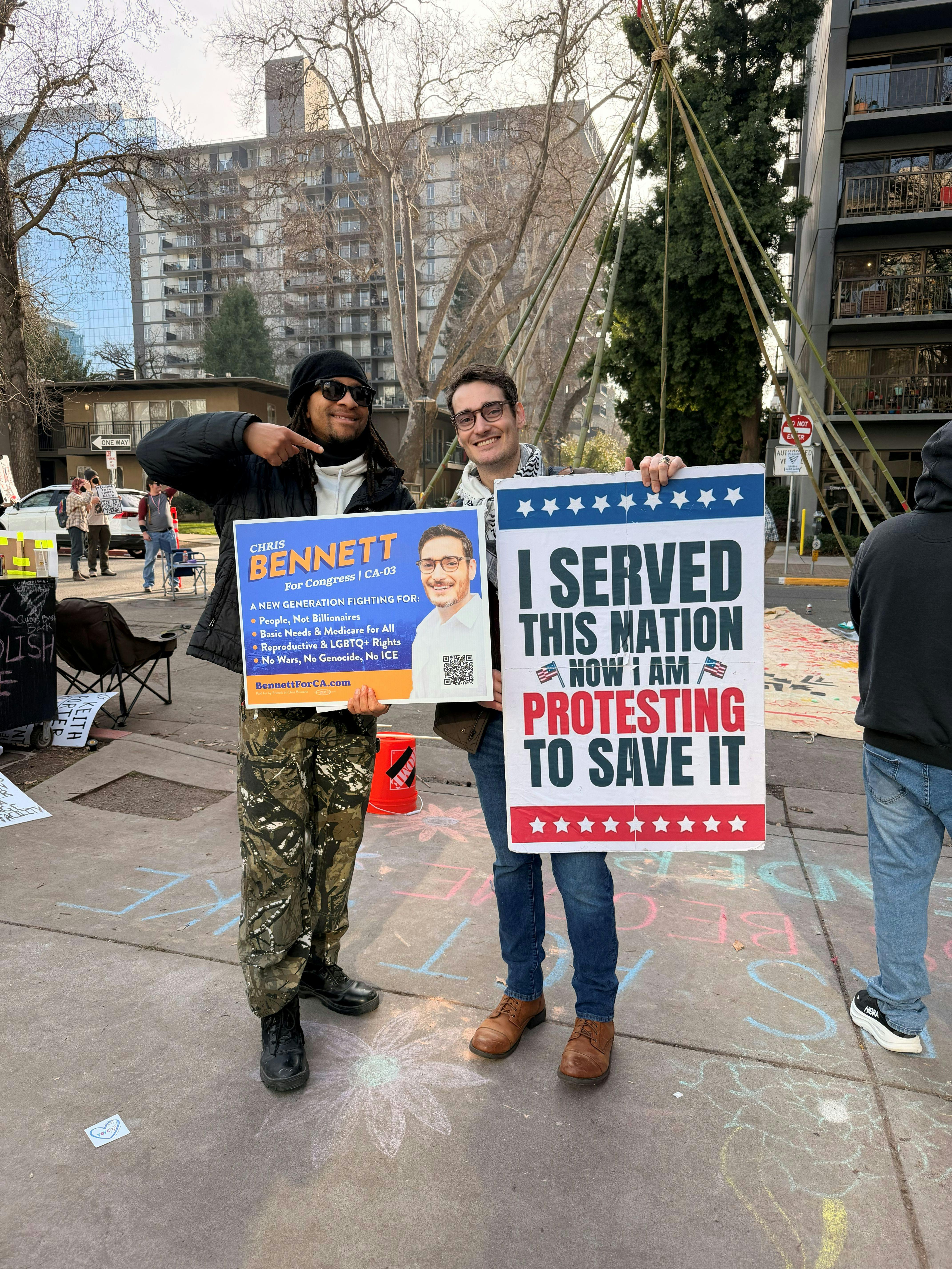 1-30-26 Chris at the John Moss ICE Field Office during the Sacramento area HS Student Walkout