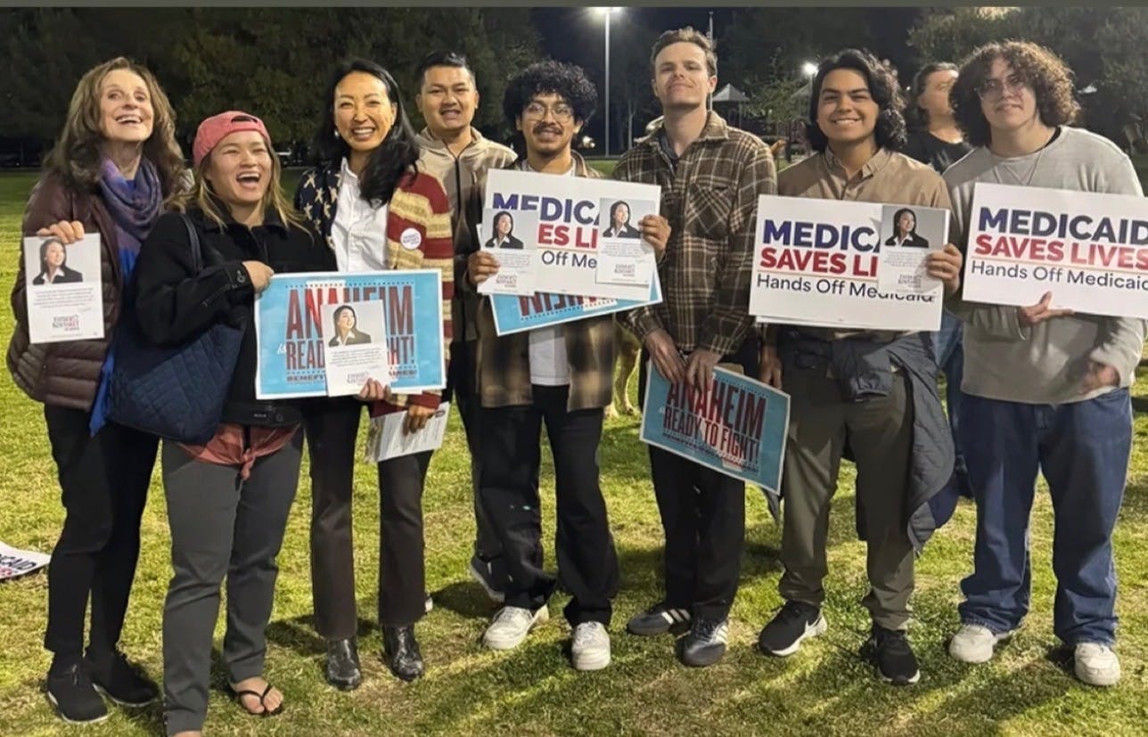 Esther with volunteers 