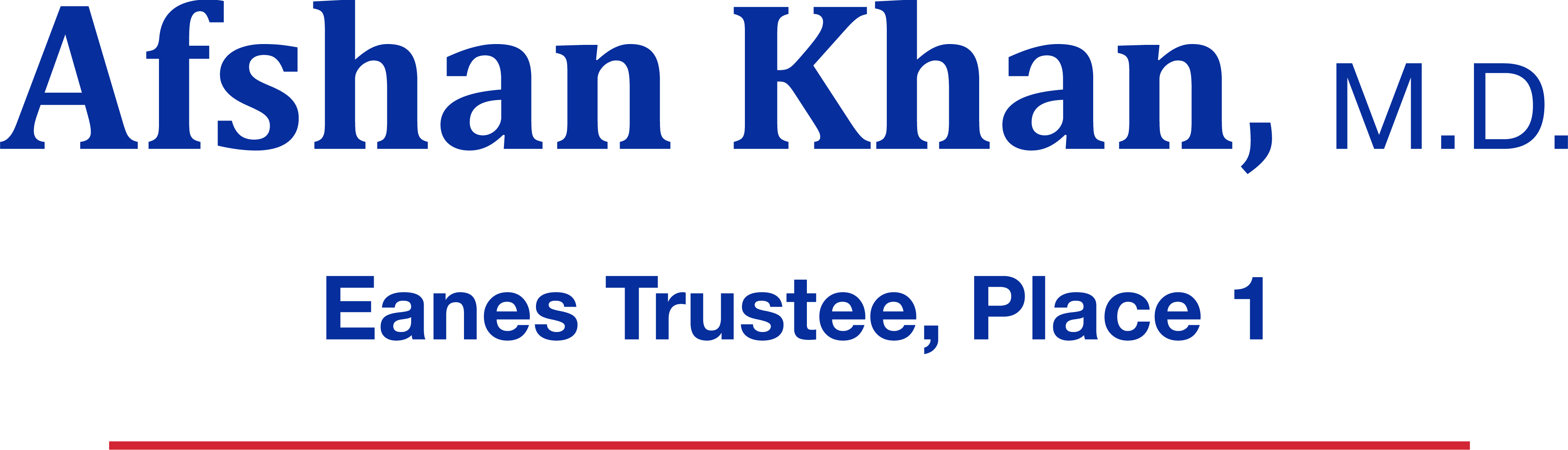 Afshan Khan MD for Eanes ISD School Board Trustee Place 1