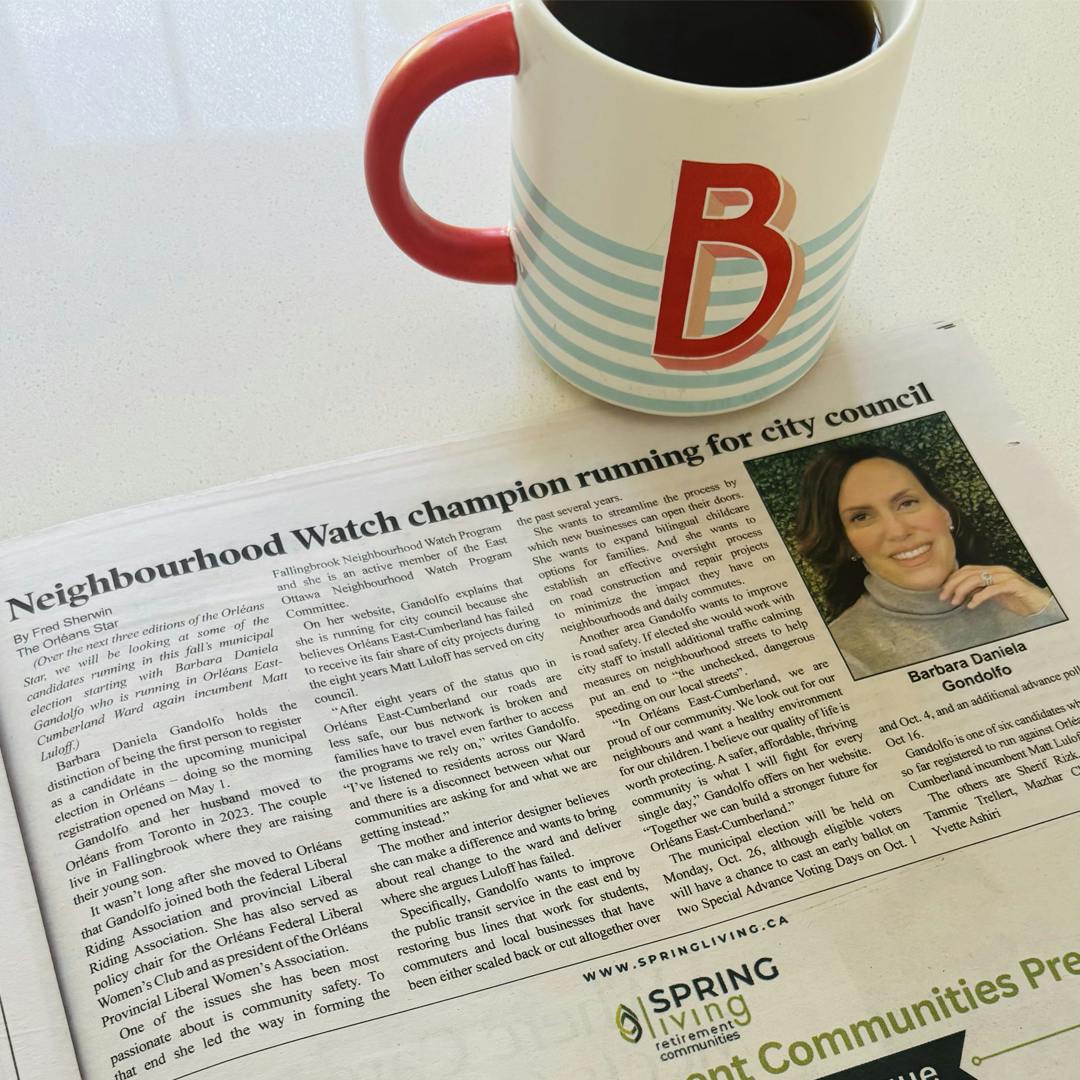 The Orléans Star article for Barbara Daniela Gandolfo