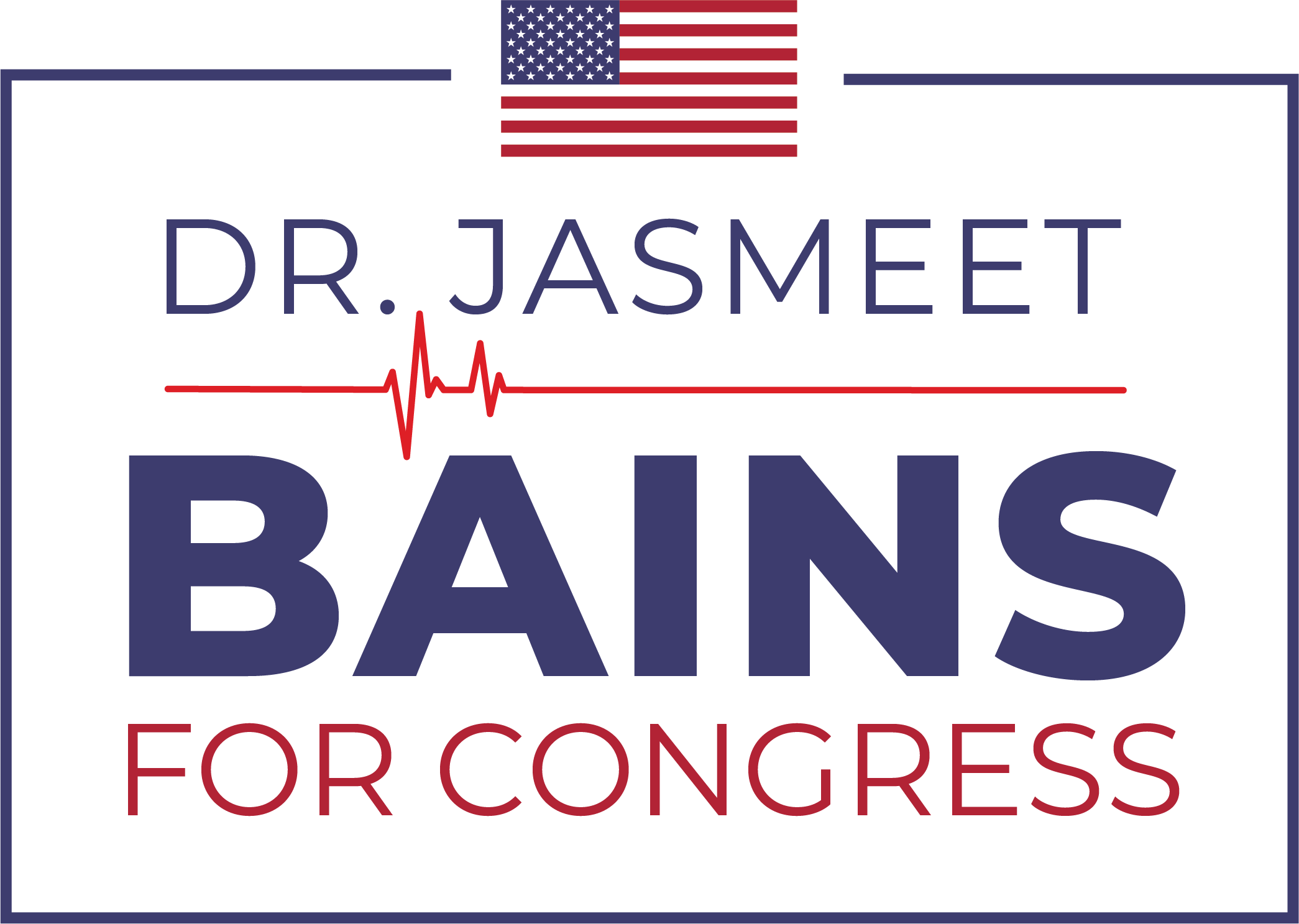 Jasmeet Bains for Congress logo