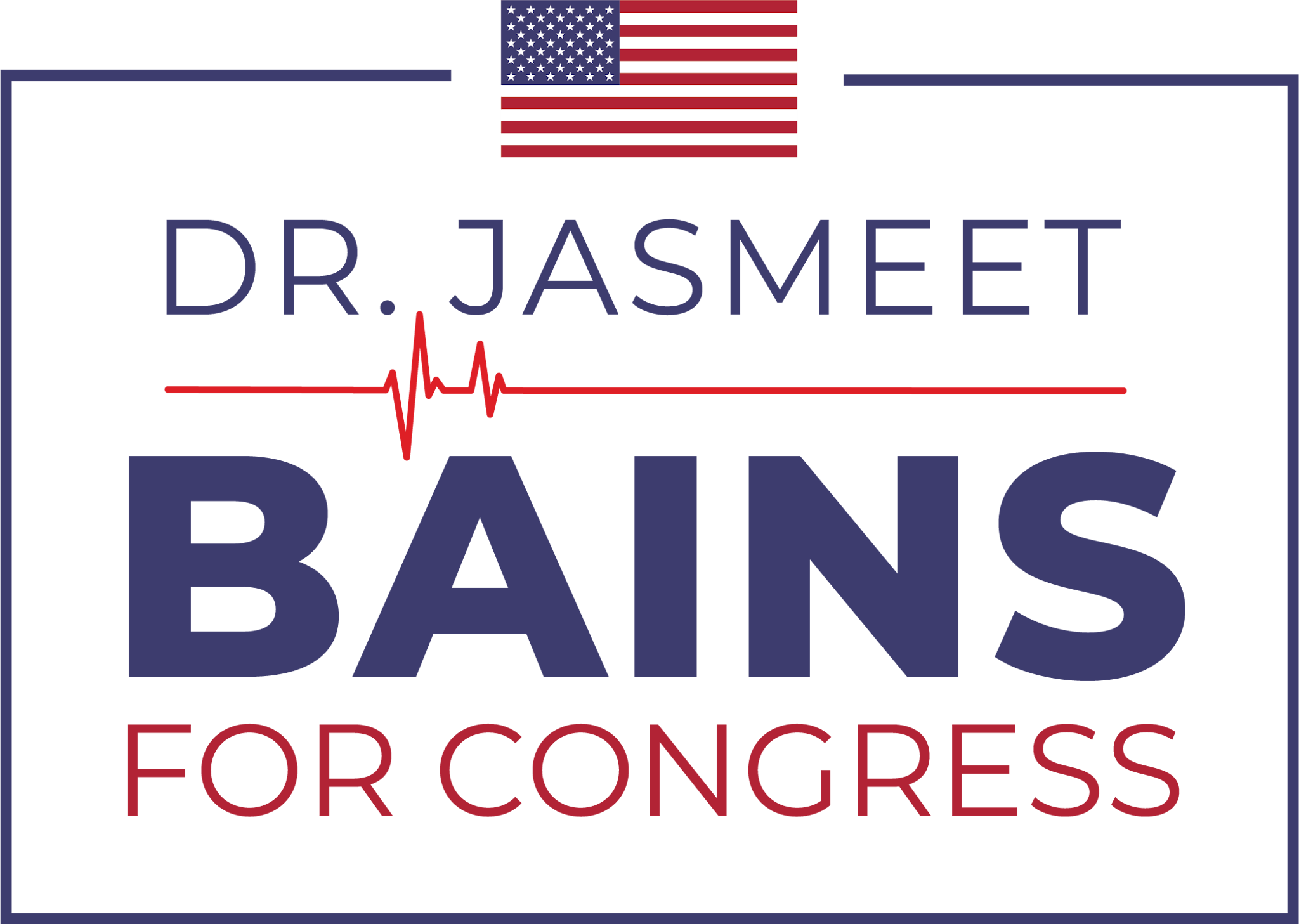 Jasmeet Bains for Congress logo