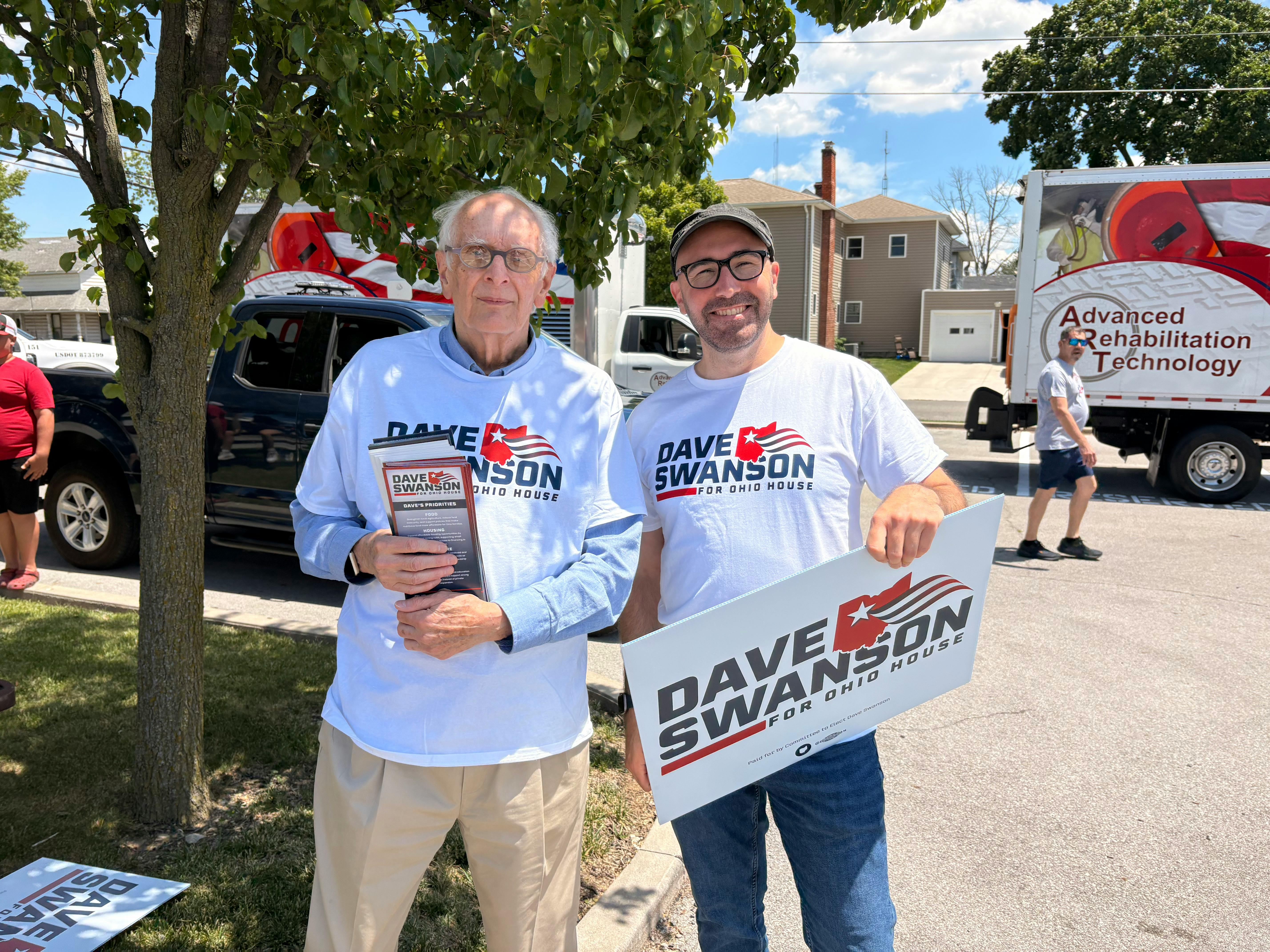 Dave Swanson with campaign volunteer
