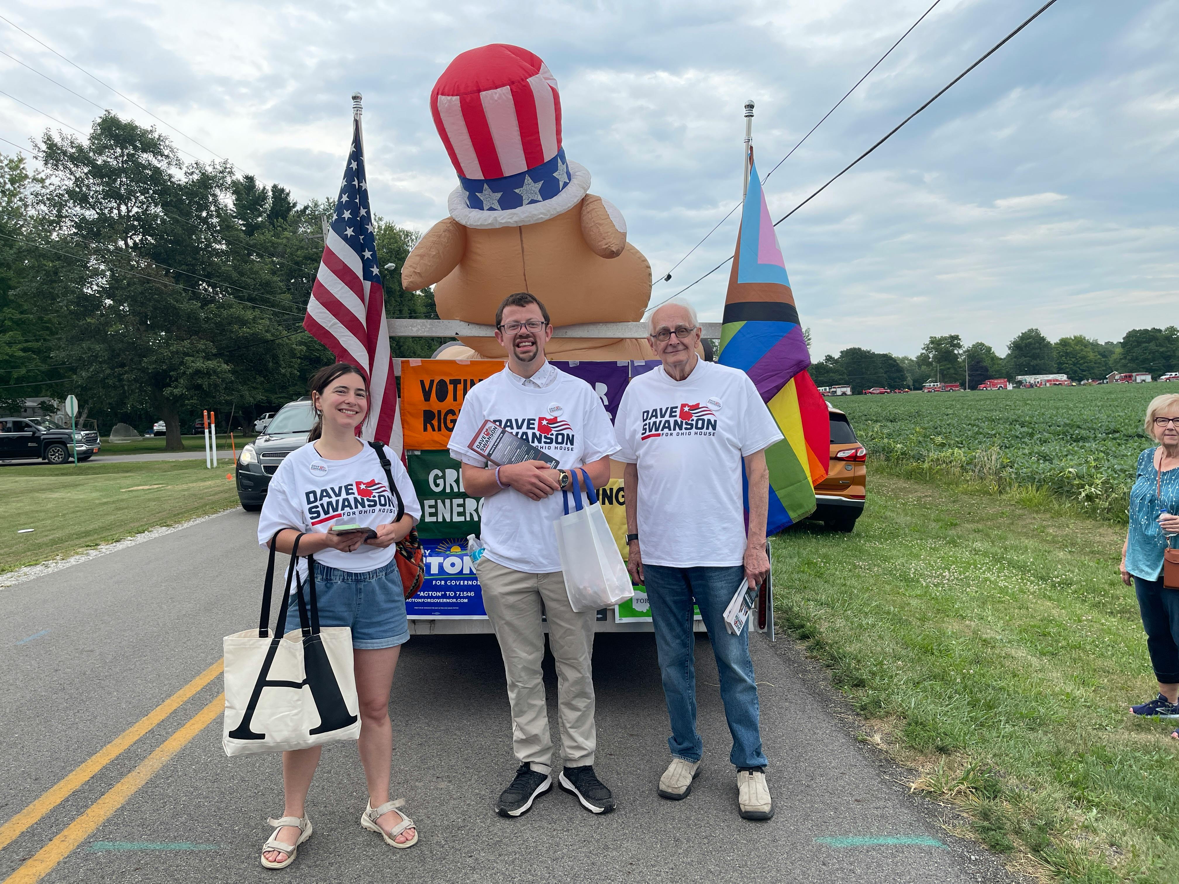 Dave Swanson at the Fayette Bull Thistle Parade