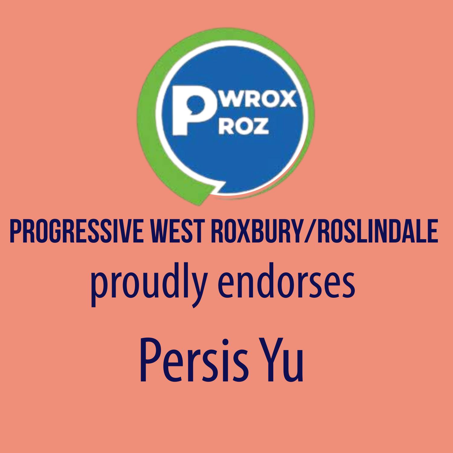 Progressive West Roxbury/Roslindale endorses Persis Yu