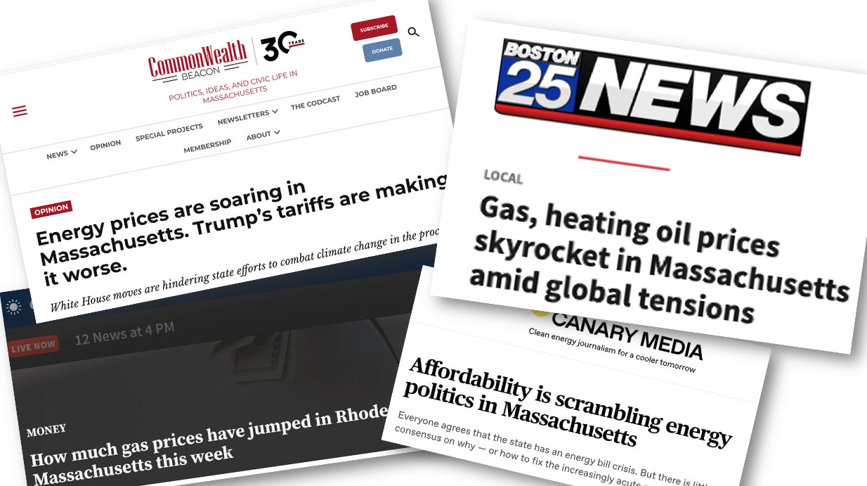 Compilation of news headlines about gas prices