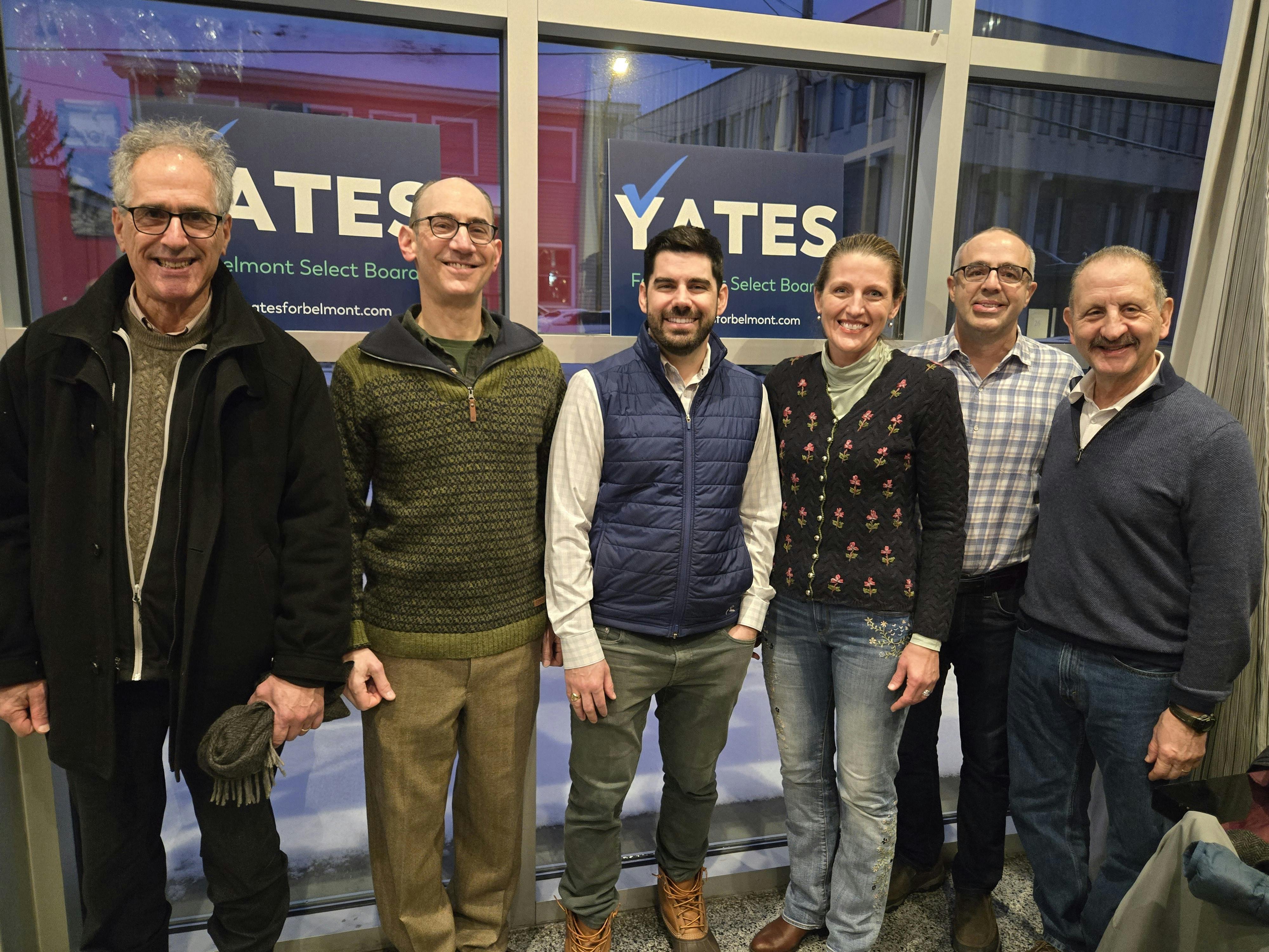 Taylor Yates with Belmont community leaders