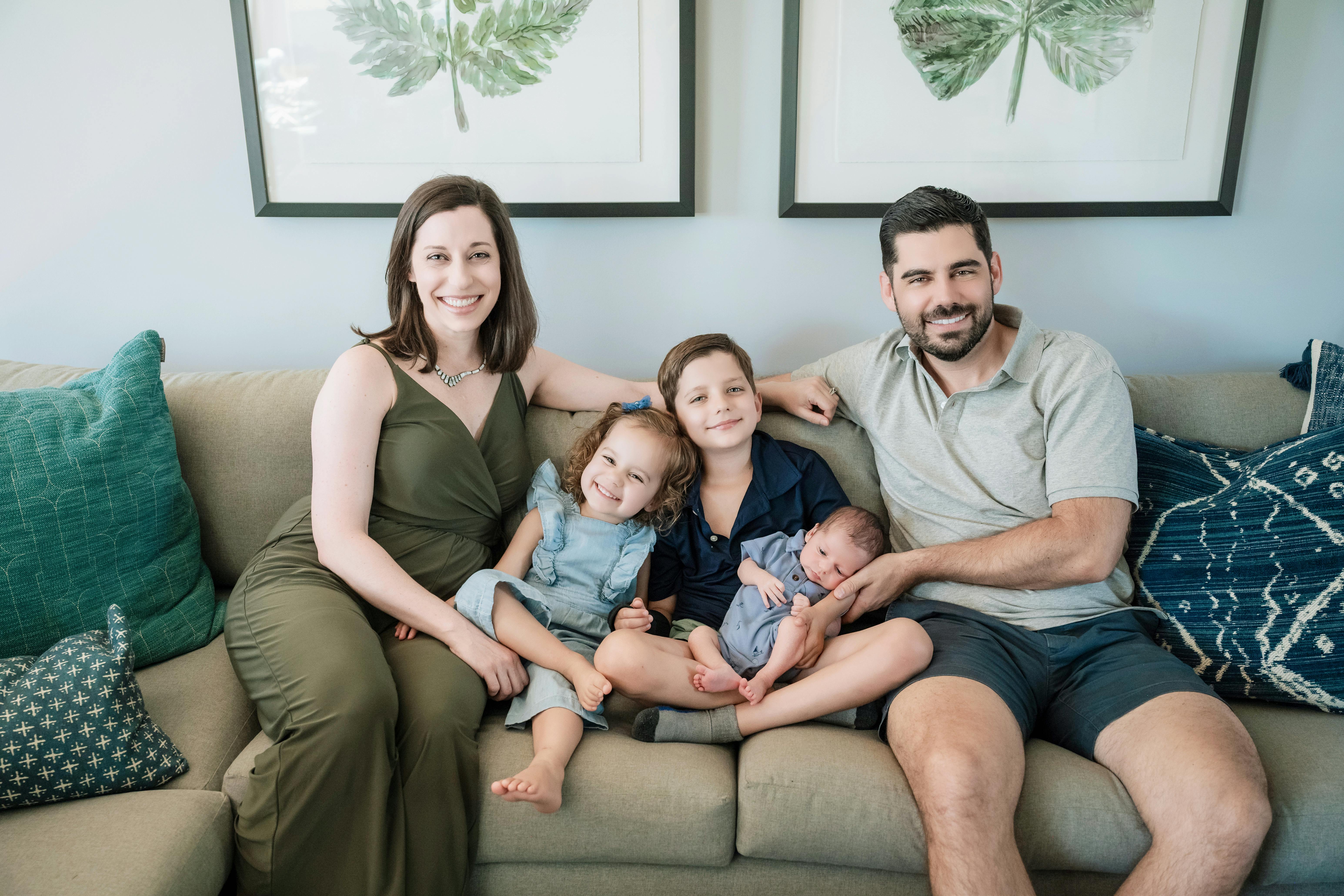 Taylor with his wife, Karen, and their three children