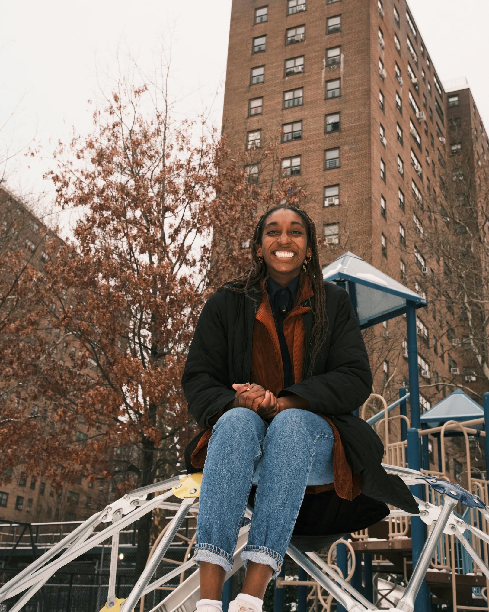 Christina Cover on the playground