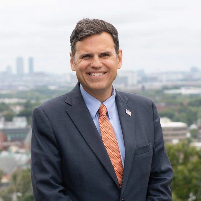 Mayor Gary Christenson smiling on Wait's Mount