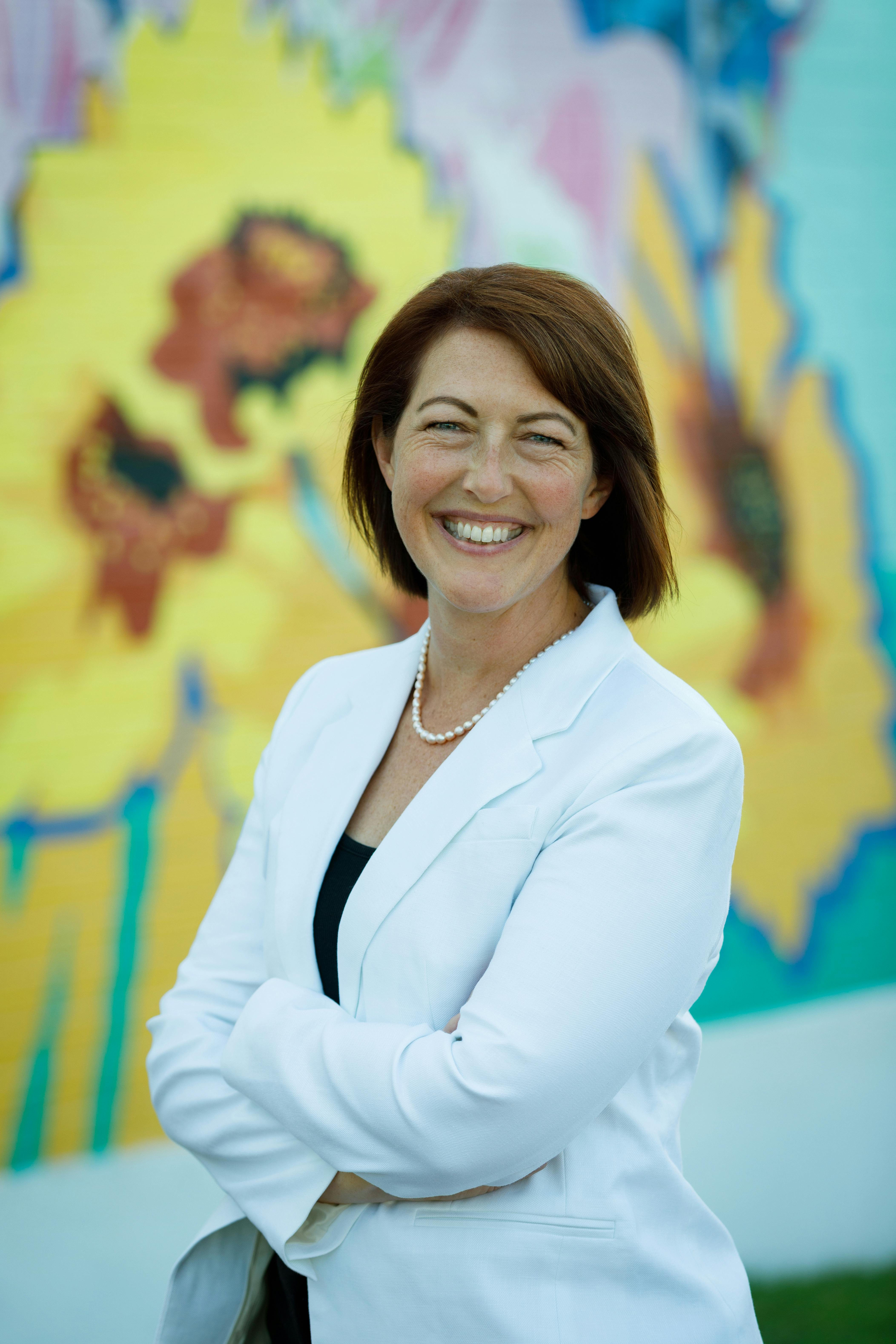 Claire Reynolds in White Blazer