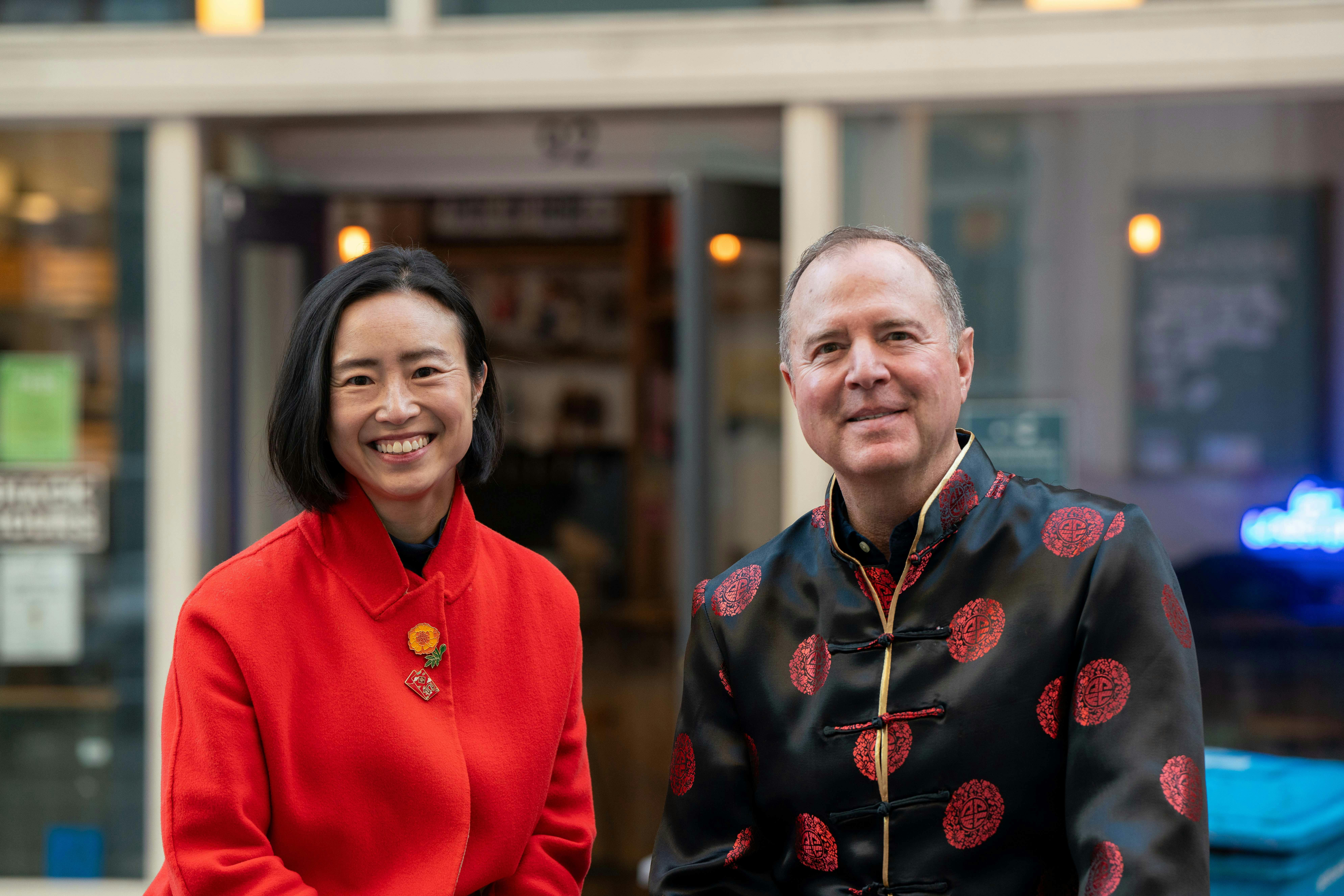 Connie Chan with Senator Adam Schiff