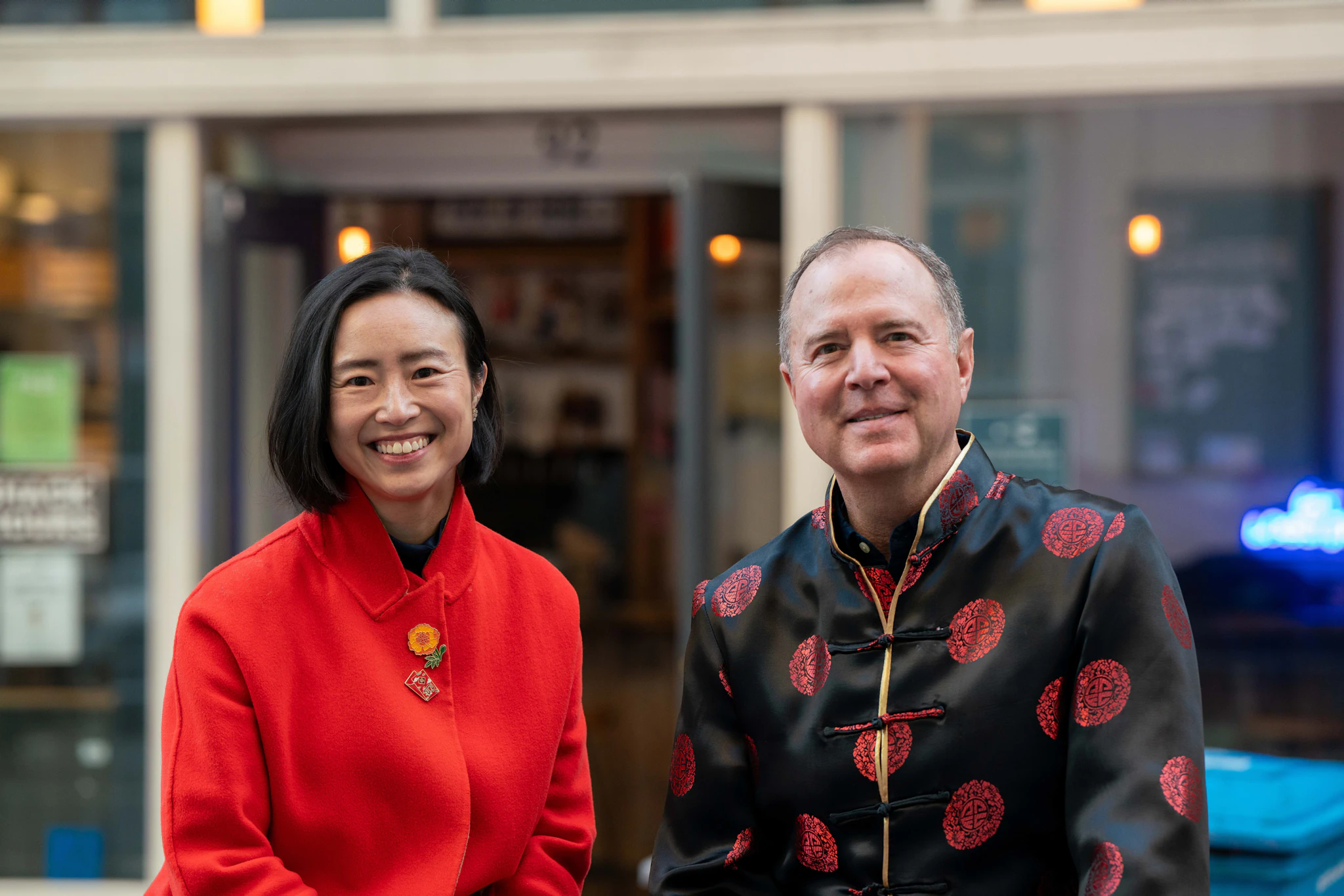 Connie Chan with Senator Adam Schiff