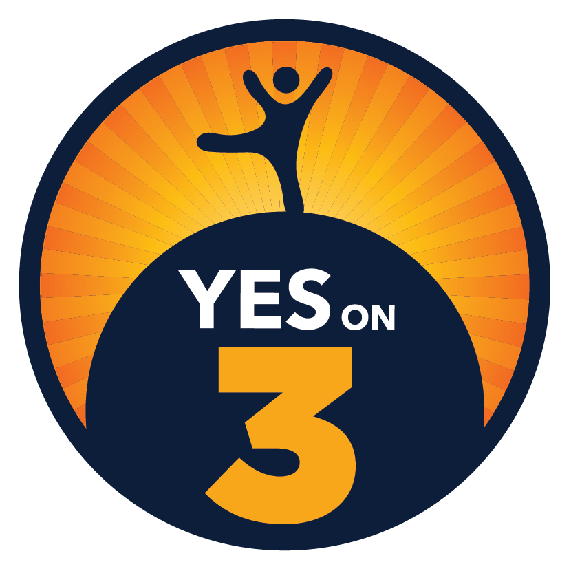 Yes on 3 Logo Full Color Circle