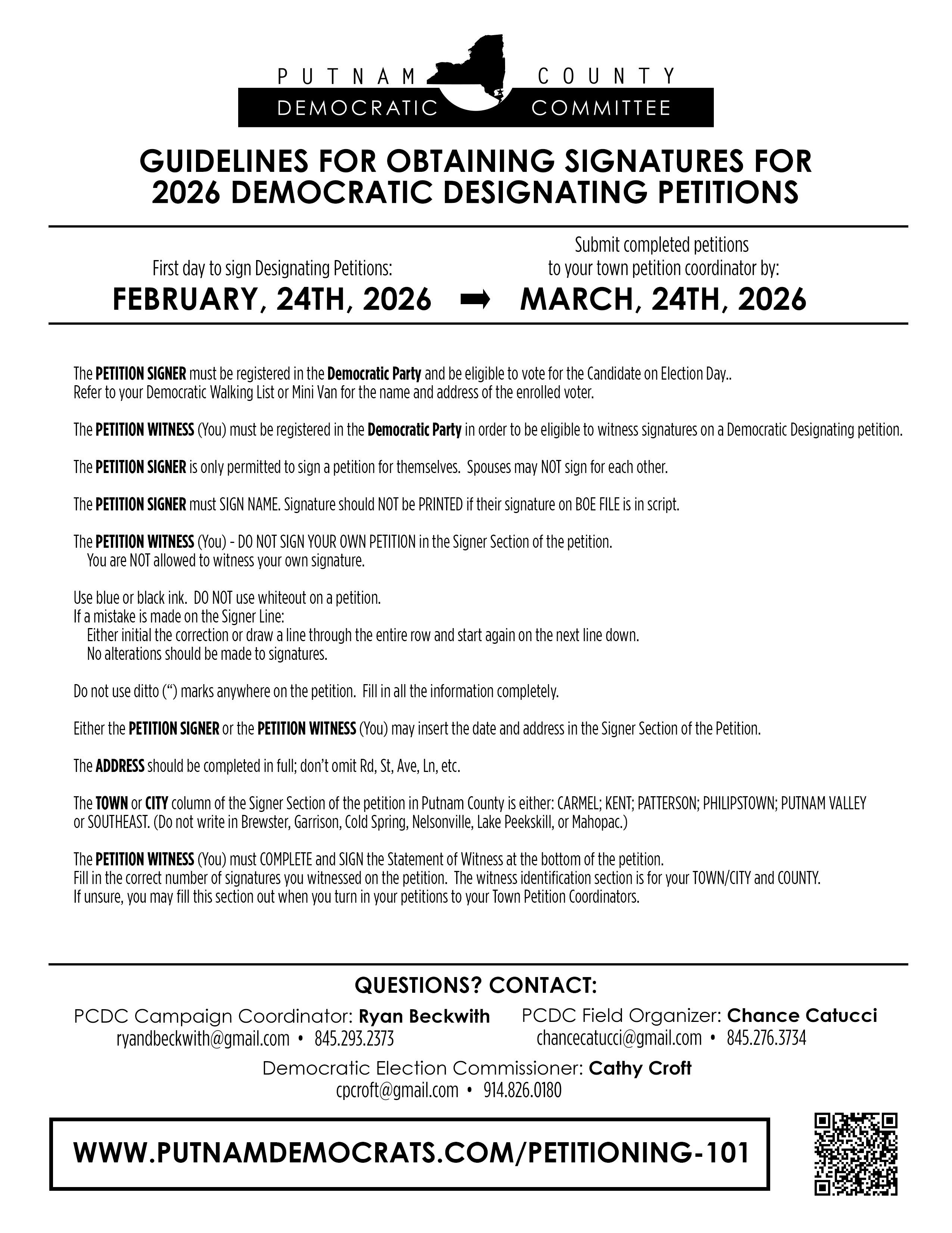 Important! GUIDELINES FOR OBTAINING SIGNATURES