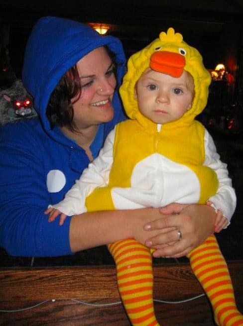 Sarah with her daughter