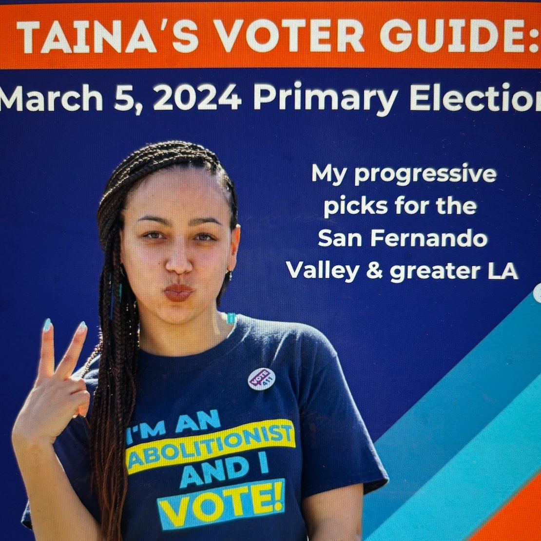 TAINA'S VOTER GUIDE TAINA'S VOTER GUIDE