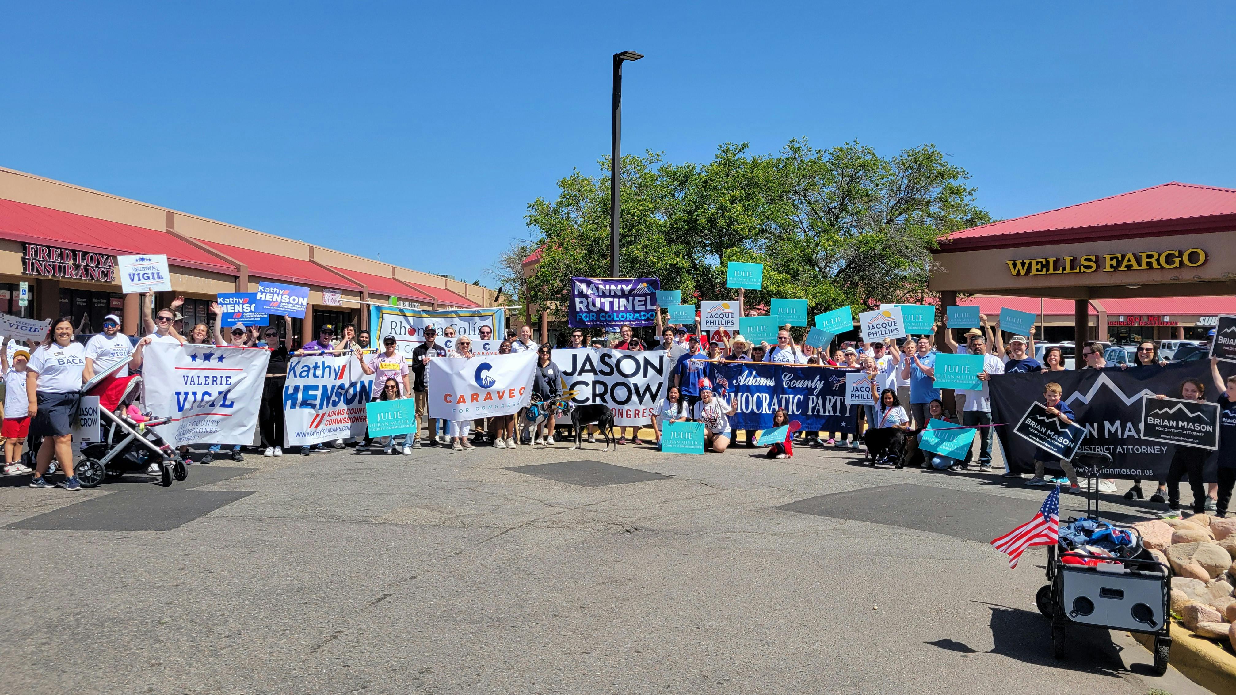 Group photo from the Commerce City Memorial Day Parade