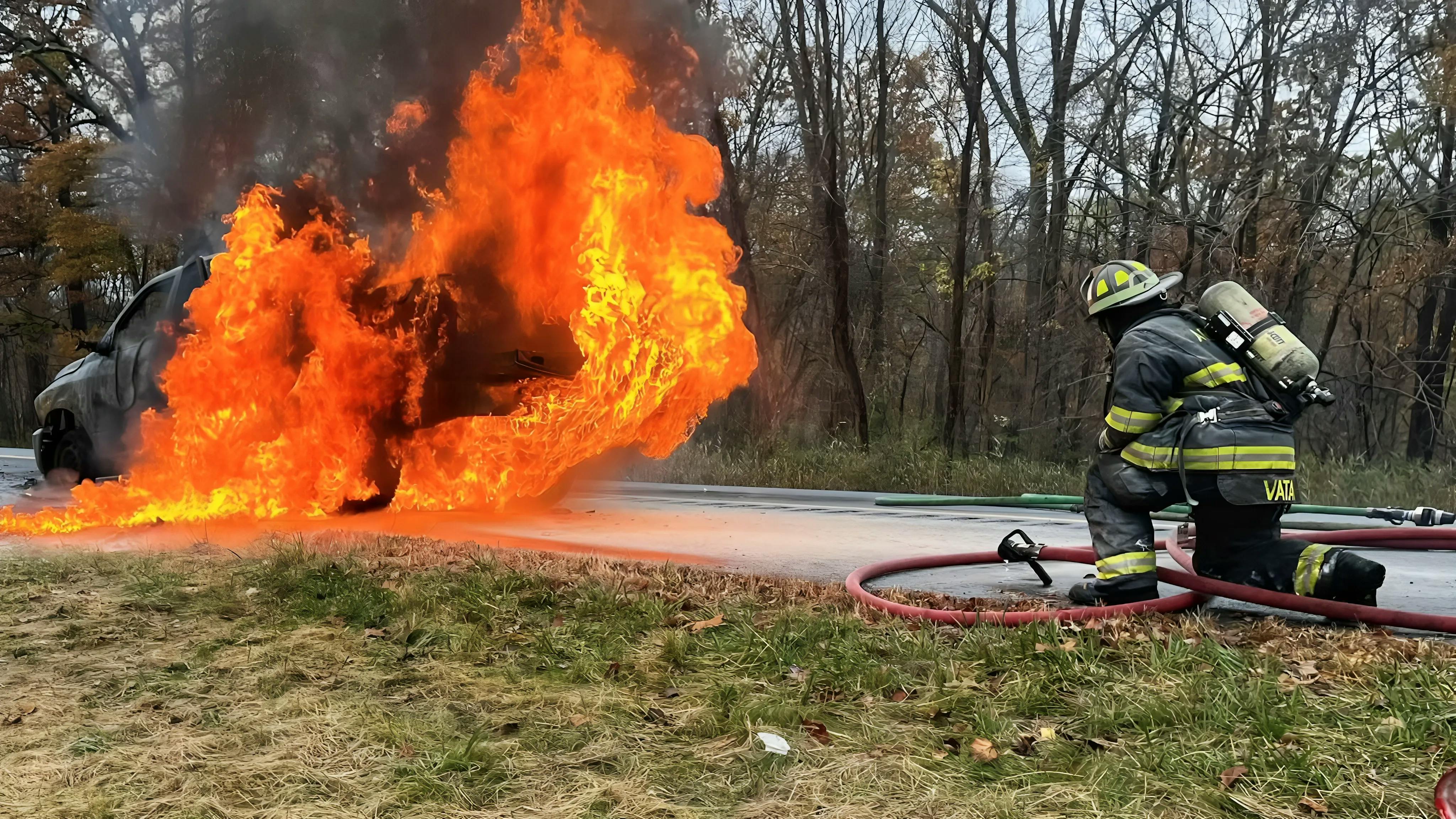 Candidate at a Car Fire