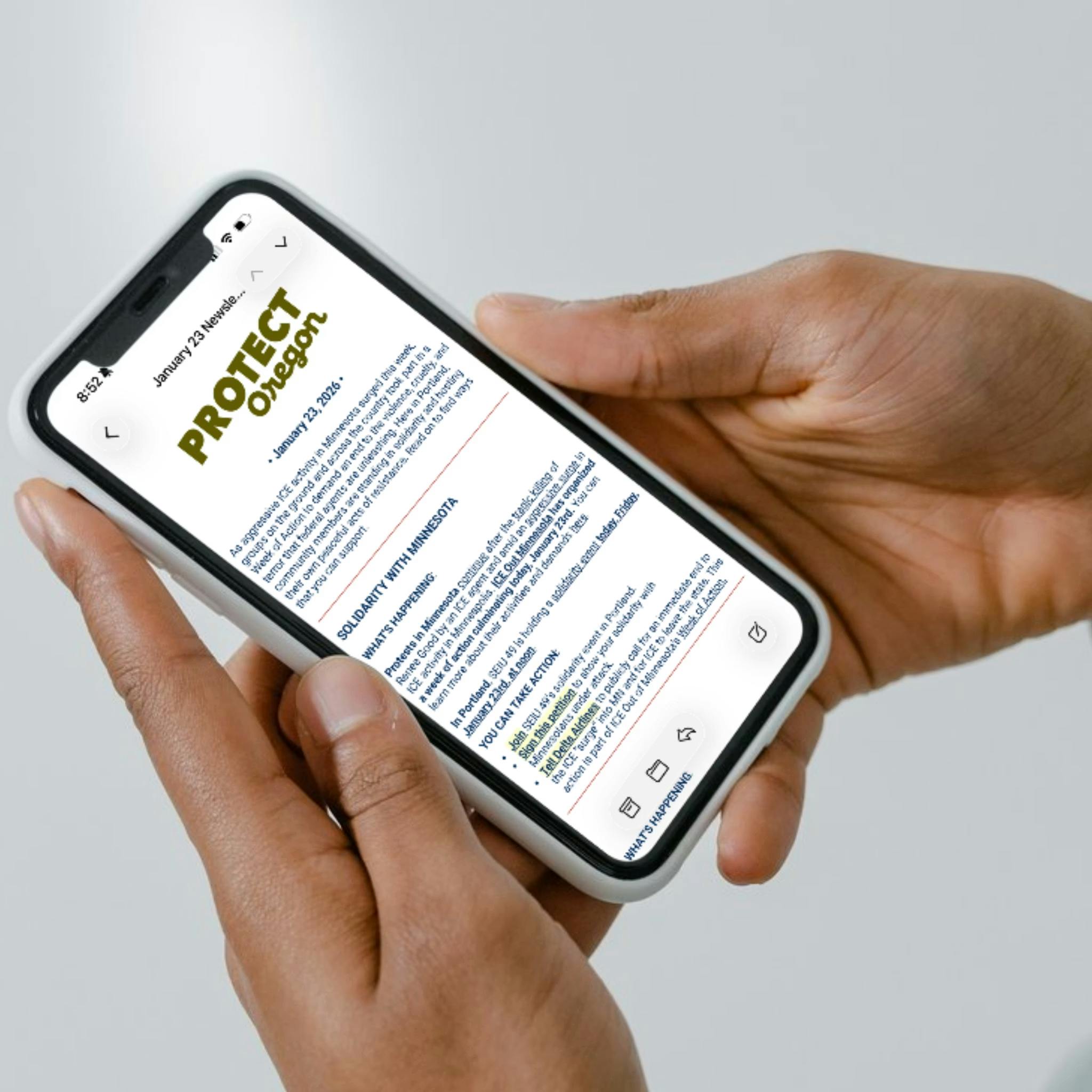 SIGN UP FOR THE PROTECT OREGON NEWSLETTER: Receive weekly updates about opportunities to peacefully resist authoritarianism in Oregon.