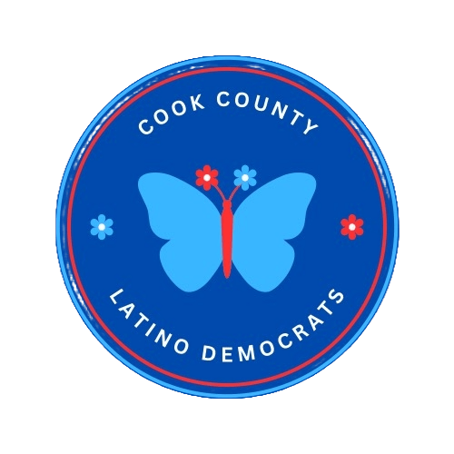 Cook County Latino Democrats Butterfly Logo