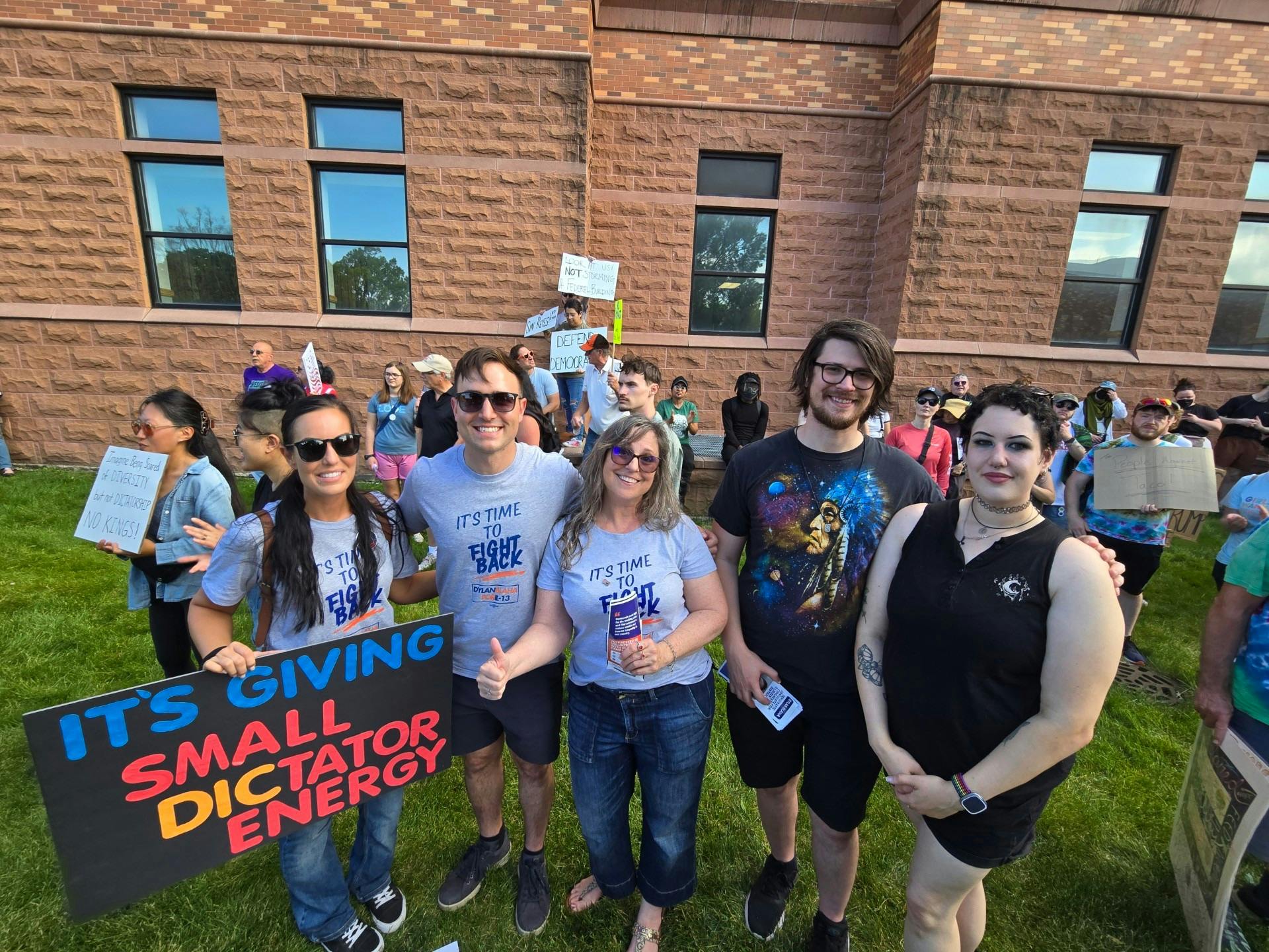 Dylan and Supporters at the No Kings Protest