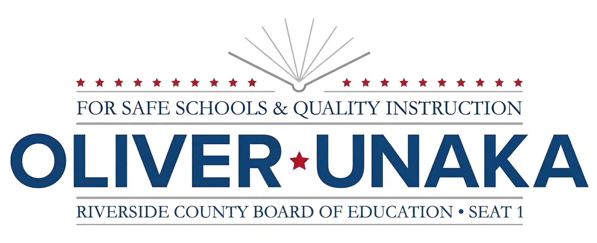 Oliver Unaka for Riverside County Board of Education, Trustee Area 1 logo