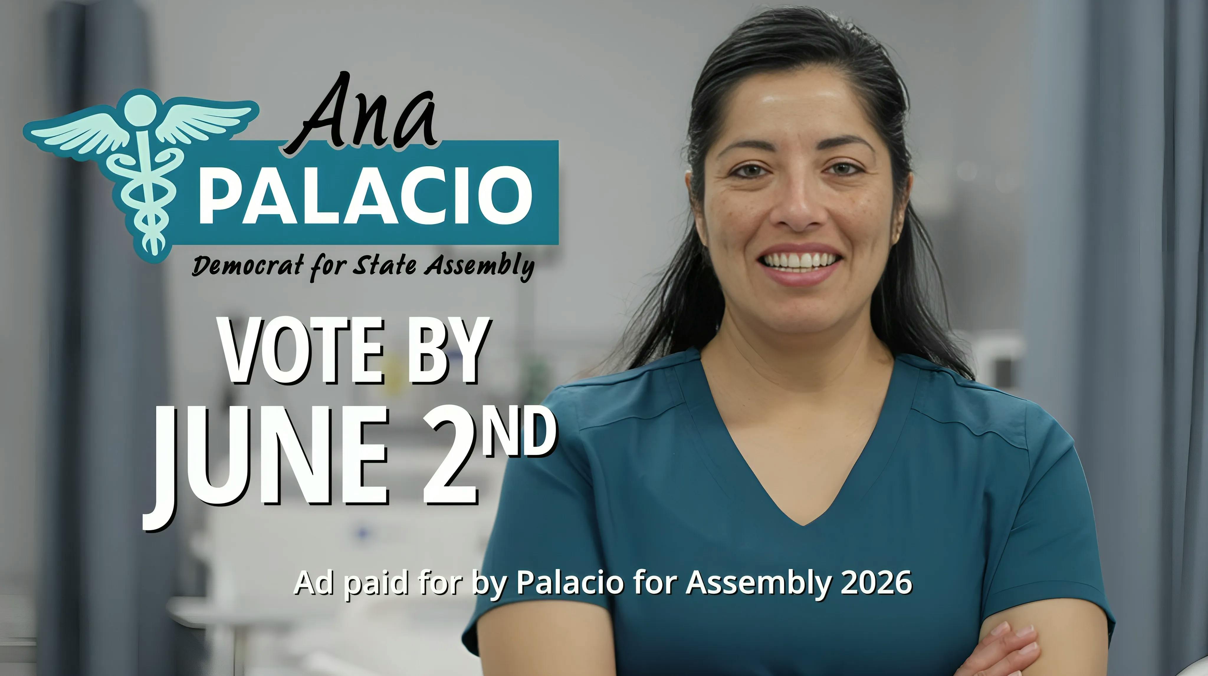 Portrait of Ana Palacio, candidate for State Assembly, smiling