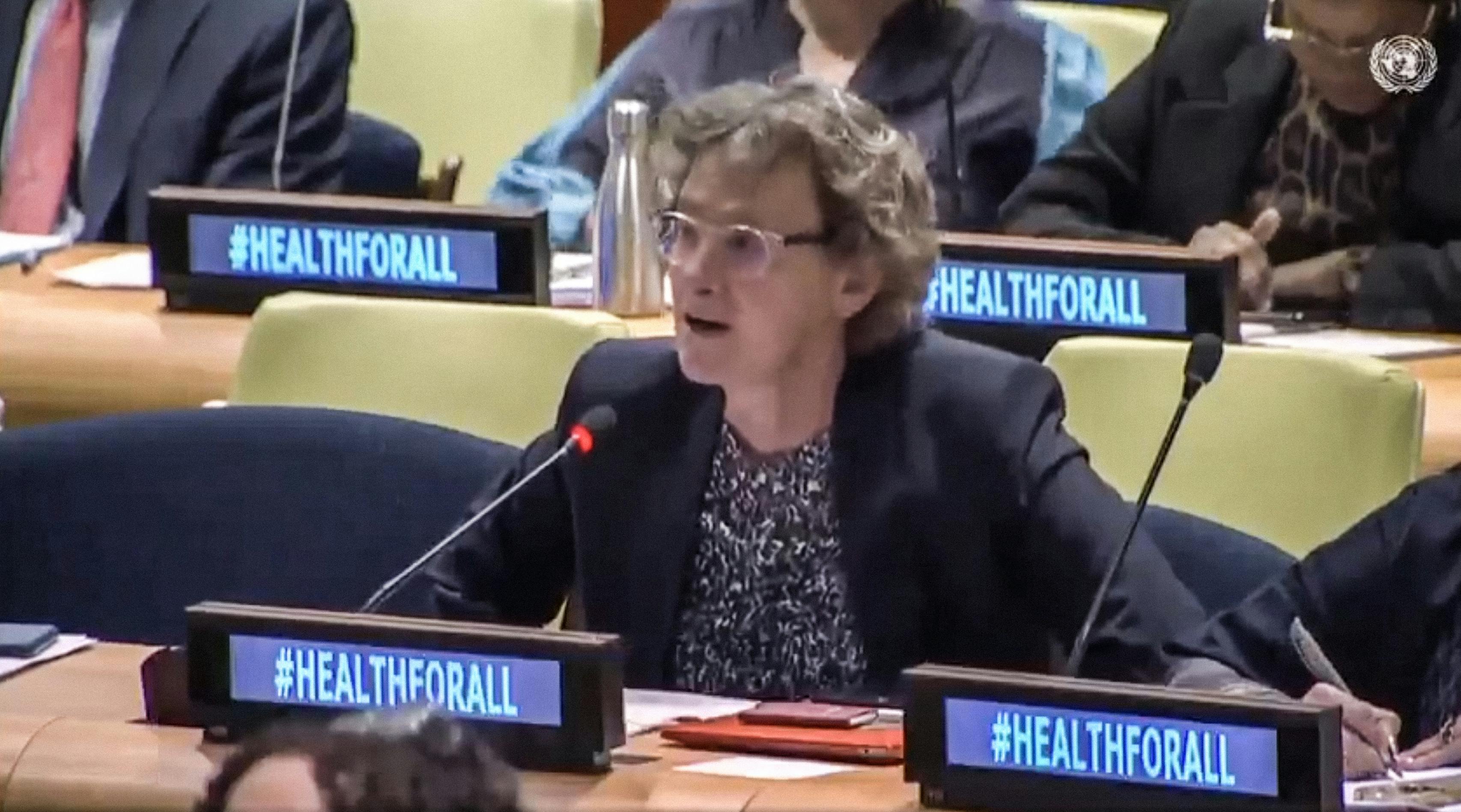 Nina at the UN Health for all