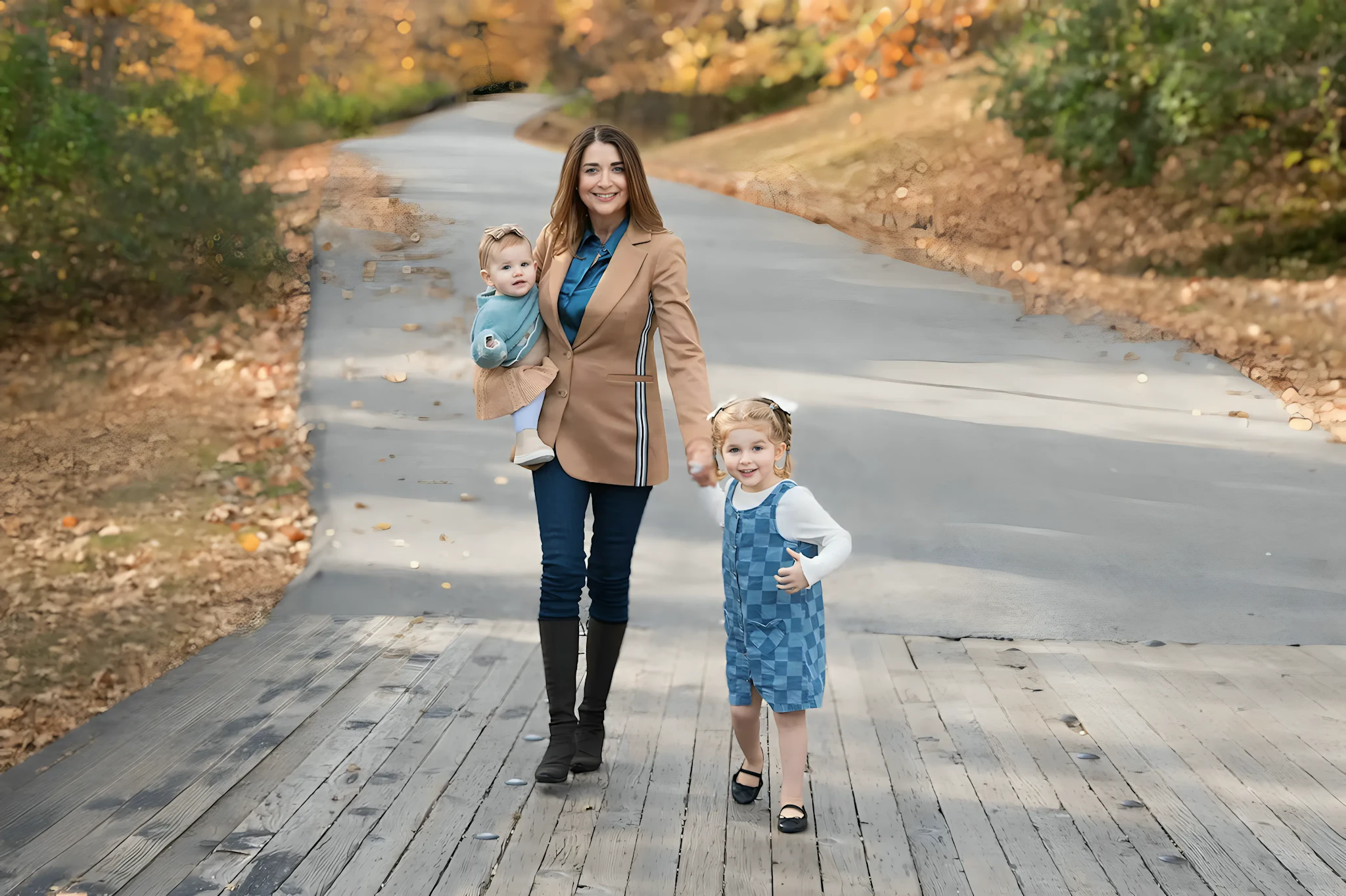 Photo of Joan with her granddaughters