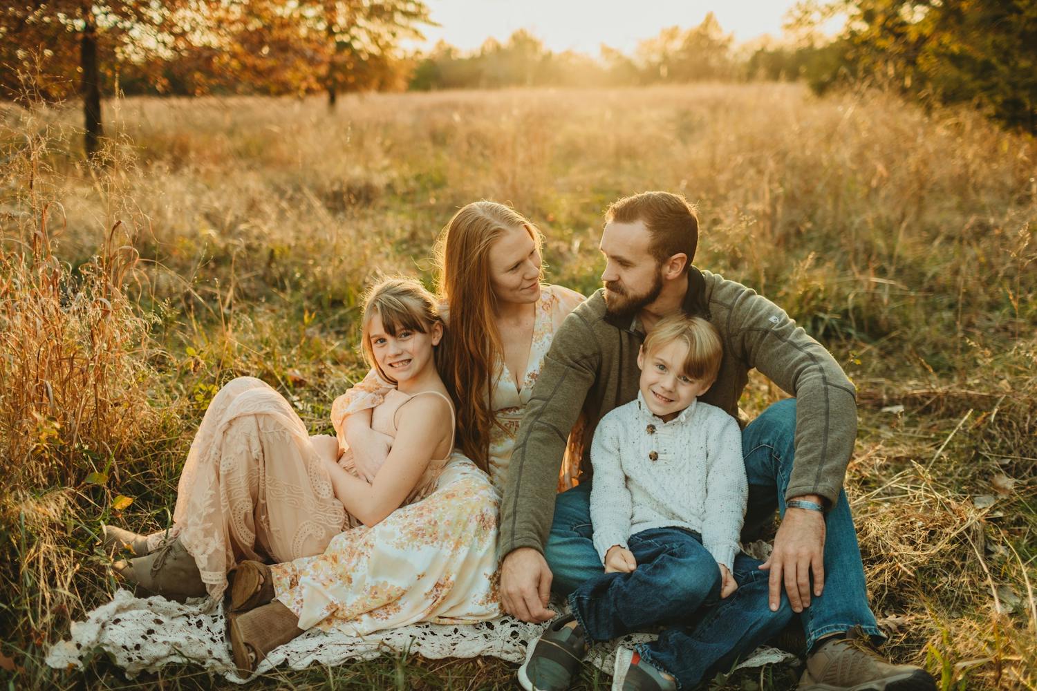 Noah and Chelsea Taylor with their daughter and son