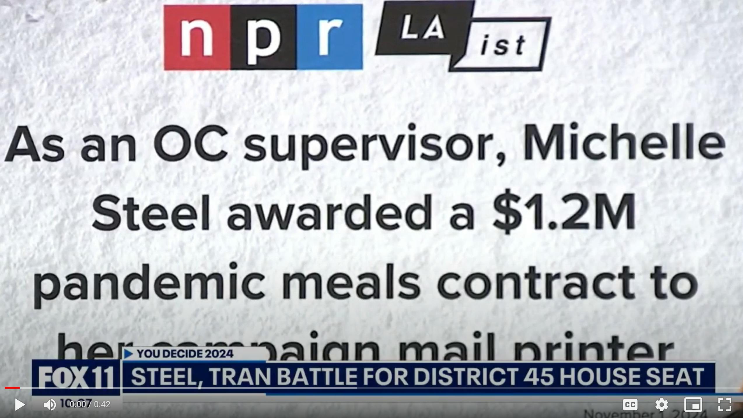 video of Fox News talking about Steel's scandal