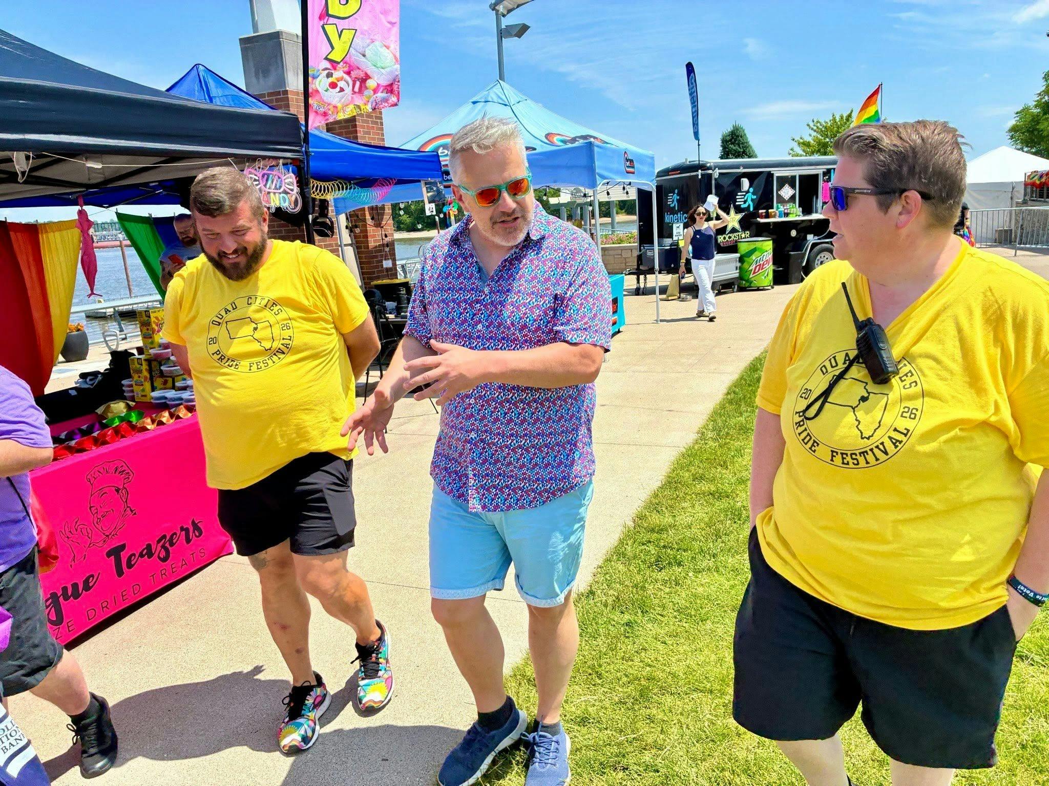 Eric walking with Rockford Pride organizers